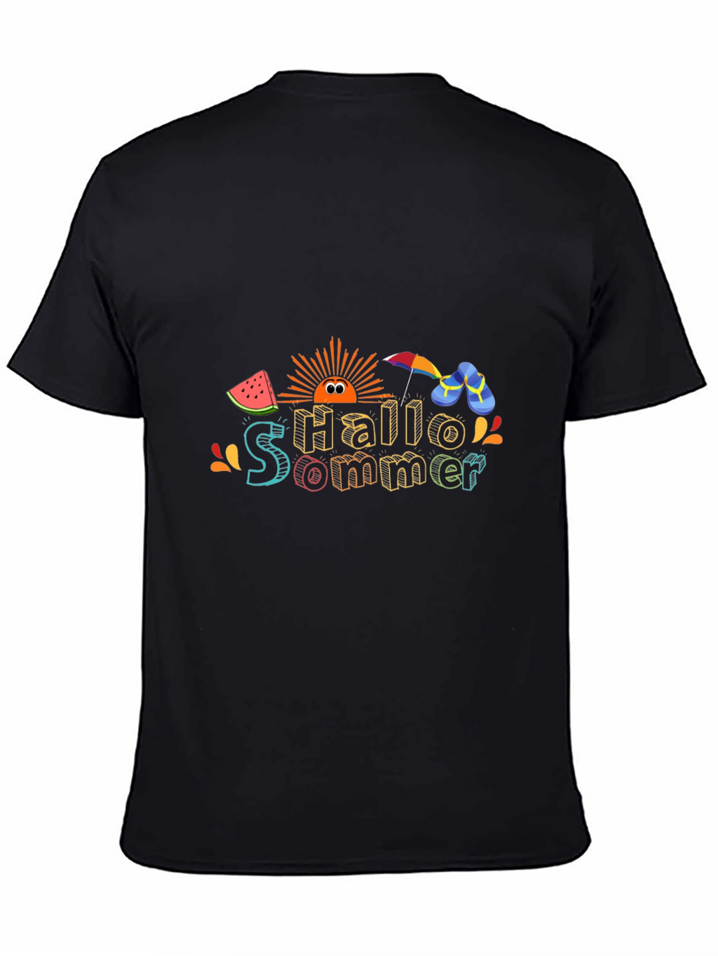 Fun Summer Vibes Black T-Shirt