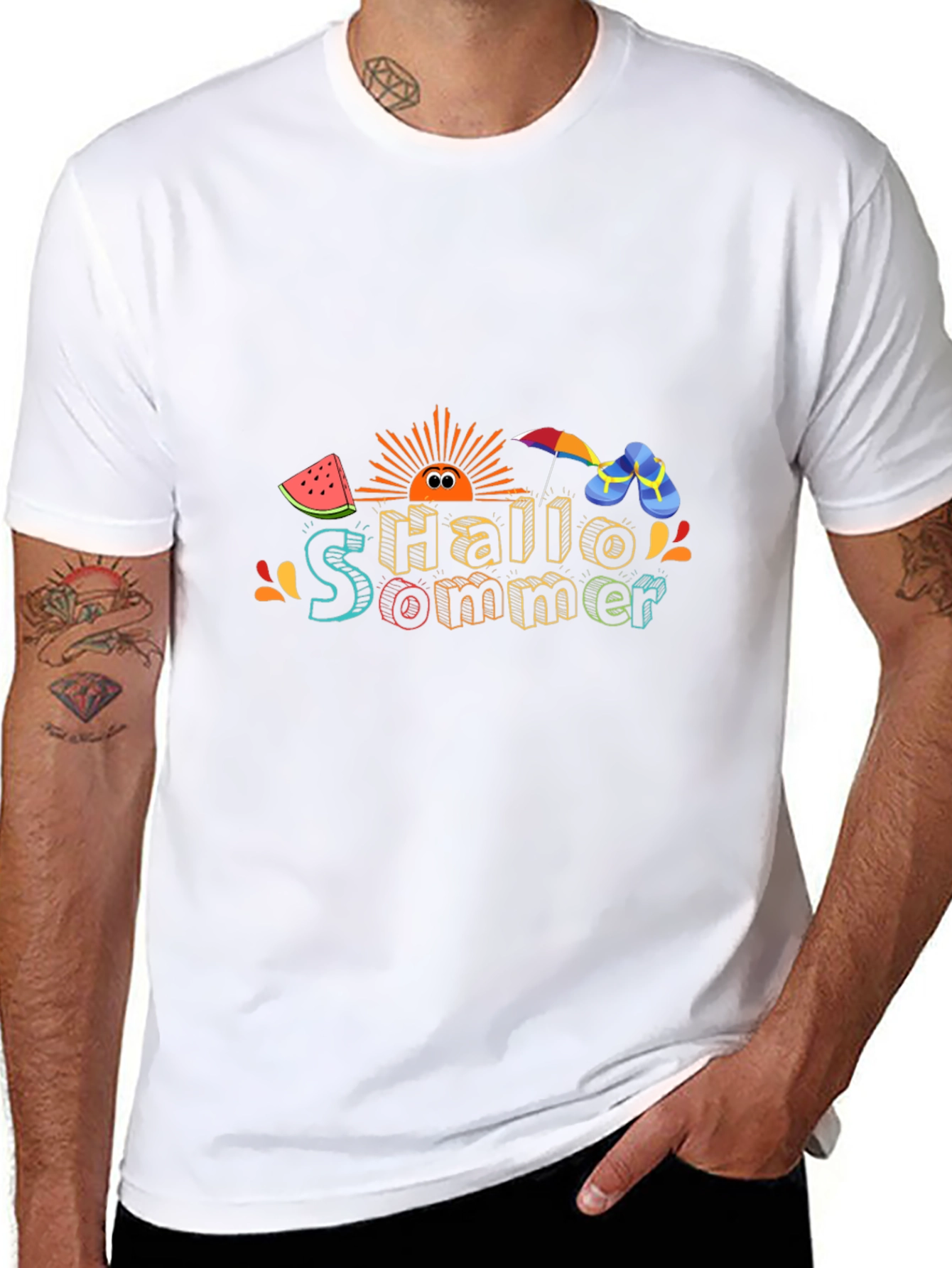 Fun Summer Vibes Black T-Shirt