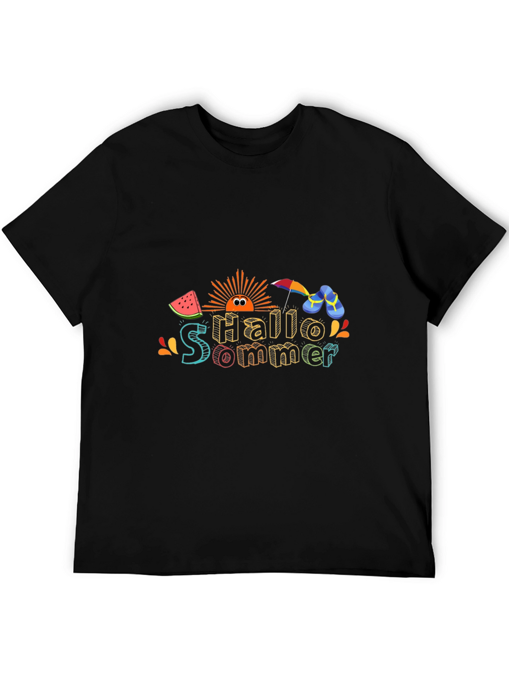 Fun Summer Vibes Black T-Shirt