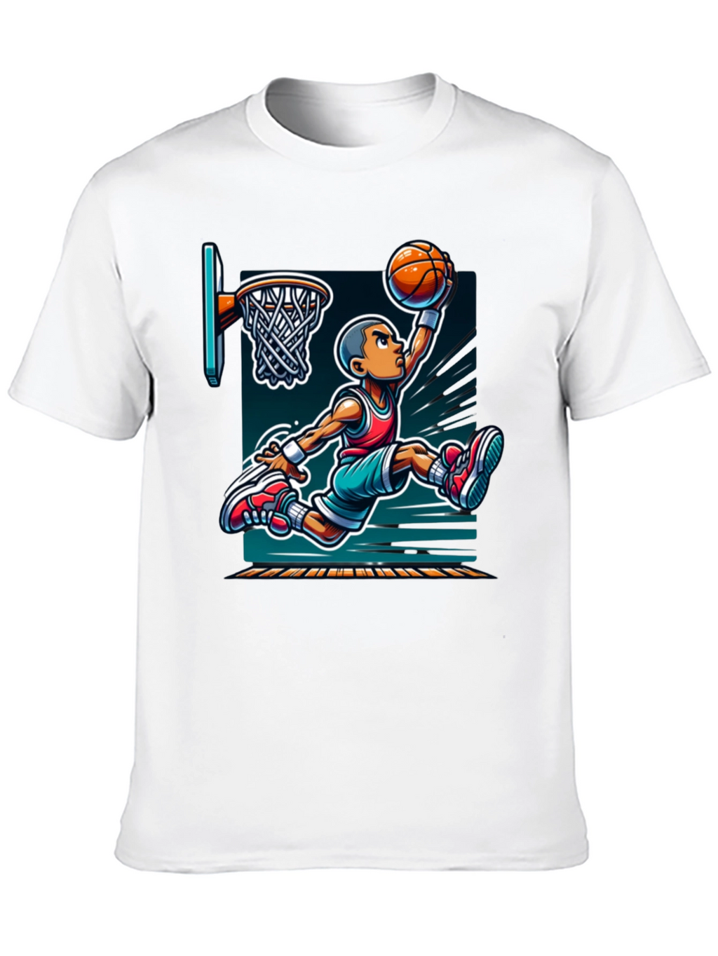 Cartoon Basketball Graphic Tee