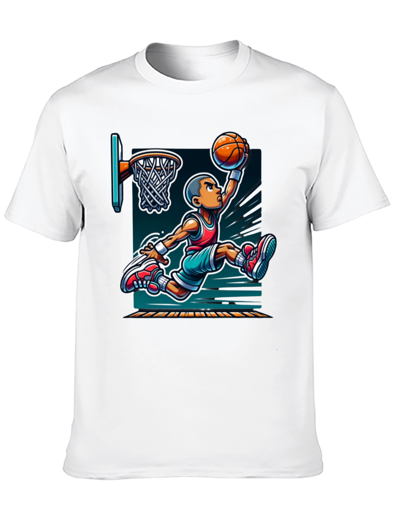 Cartoon Basketball Graphic Tee