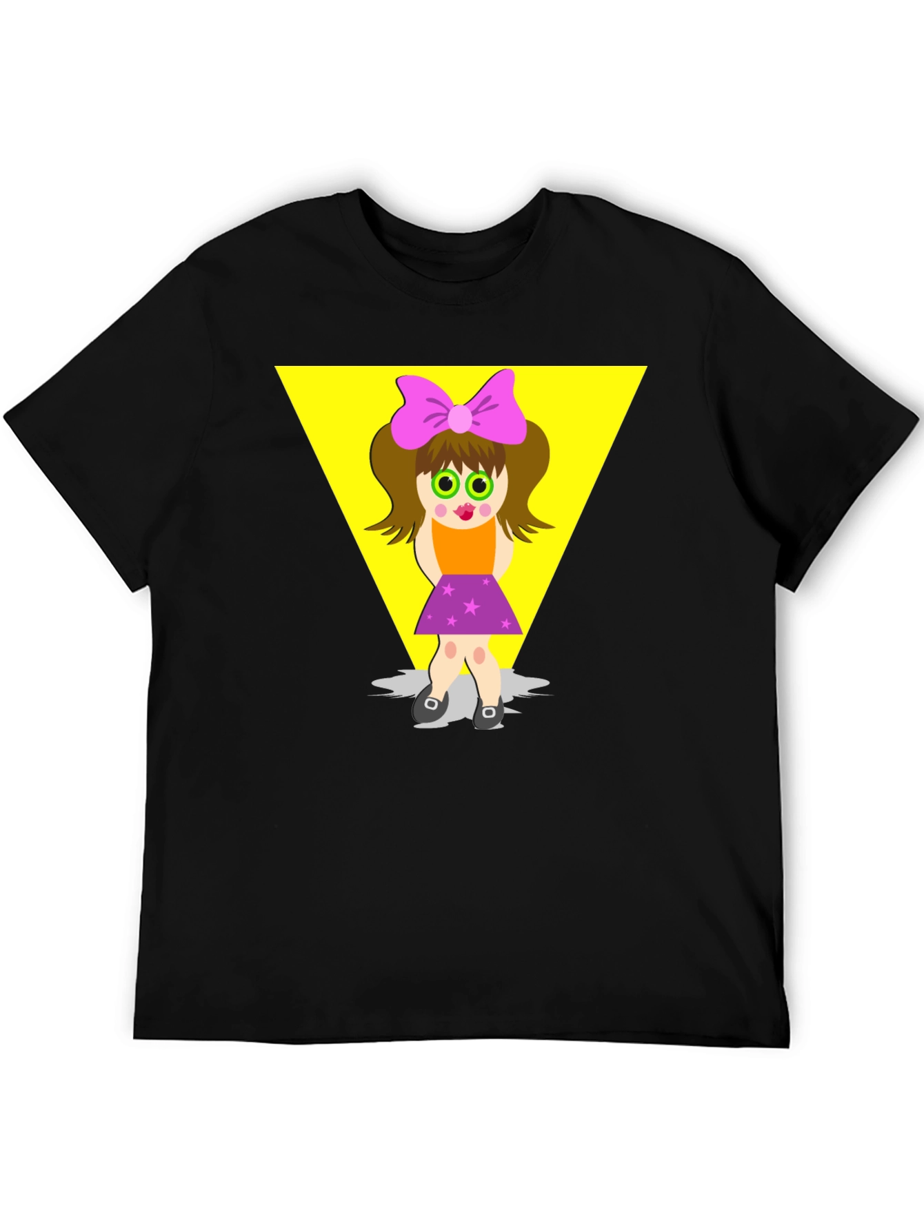 Cartoon Girl Graphic Tee - Funky Style