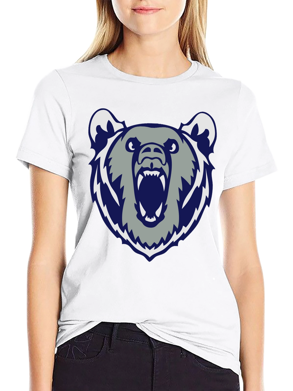 Mens Black Bear Graphic Tee