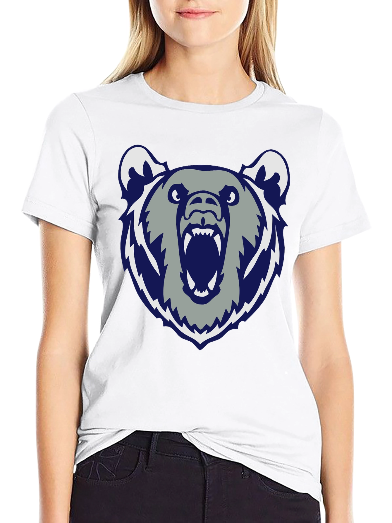 Mens Black Bear Graphic Tee