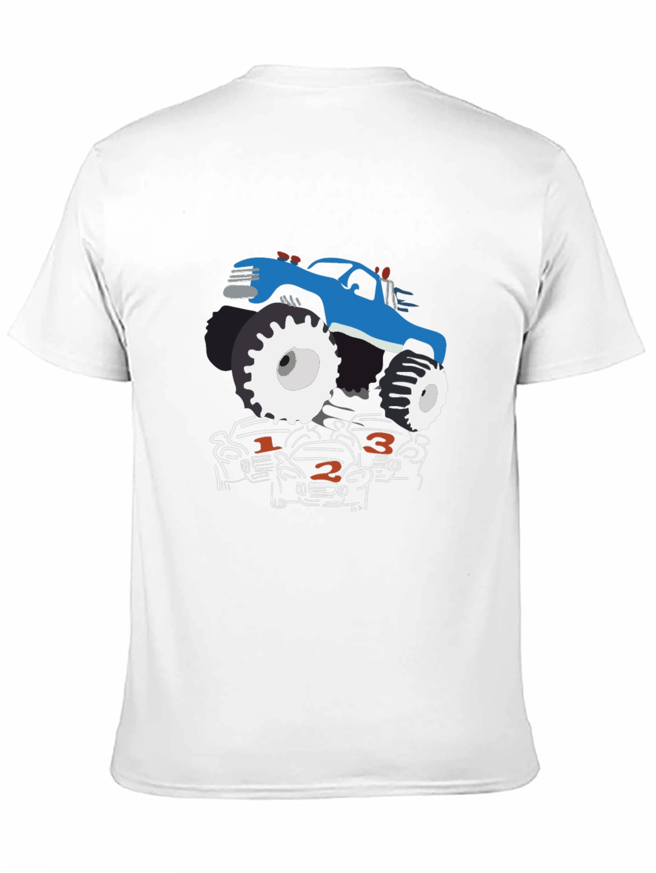 Monster Truck Graphic Tee - Black Cotton Blend