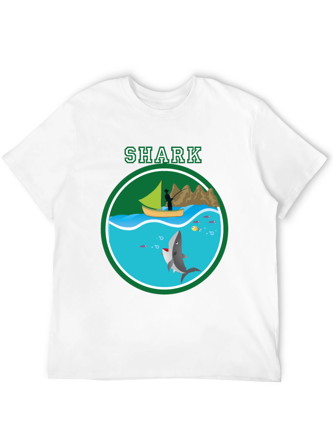 Shark Graphic Print T-Shirt Casual Style