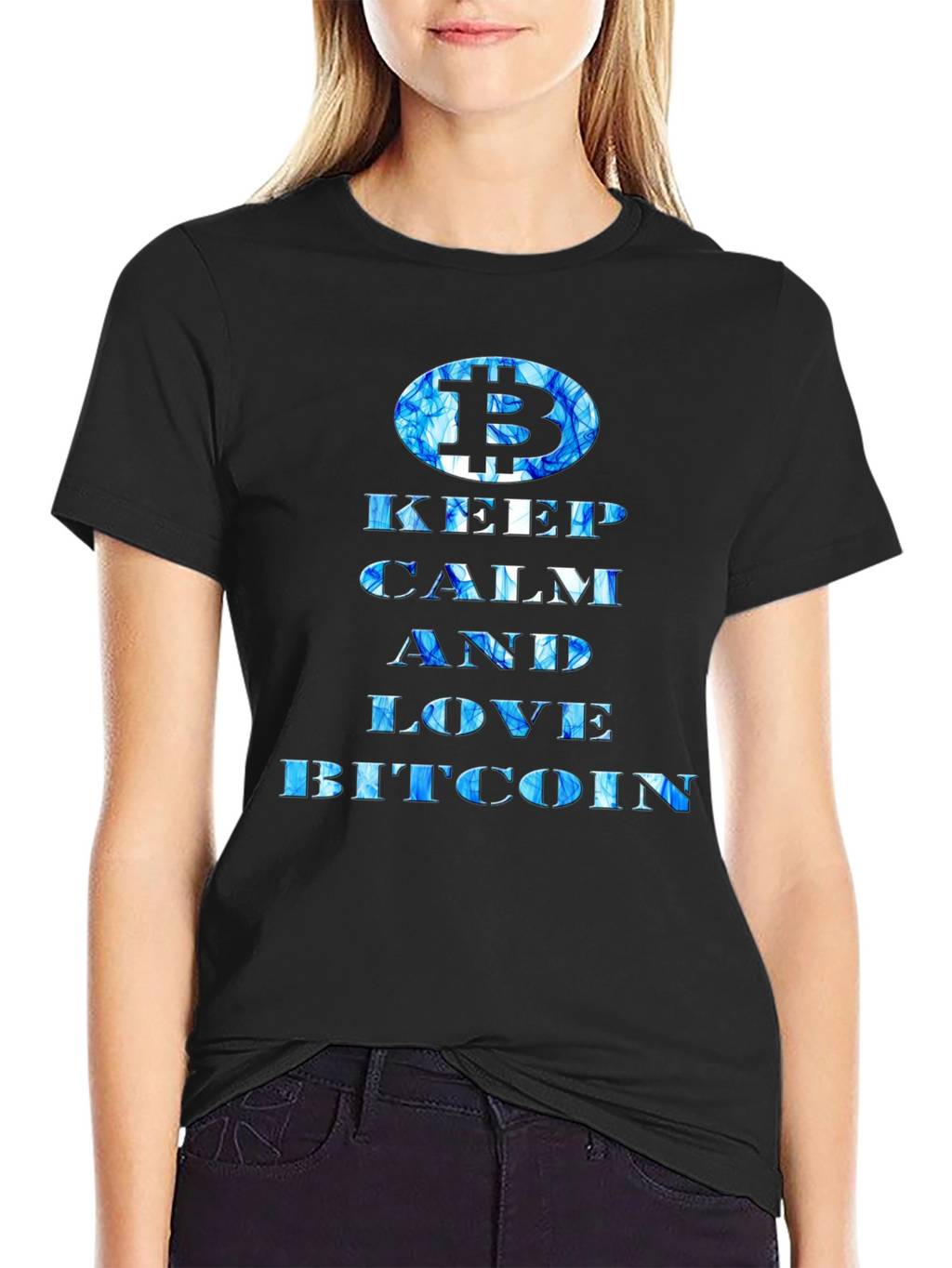 Keep Calm Love Bitcoin Black T-Shirt