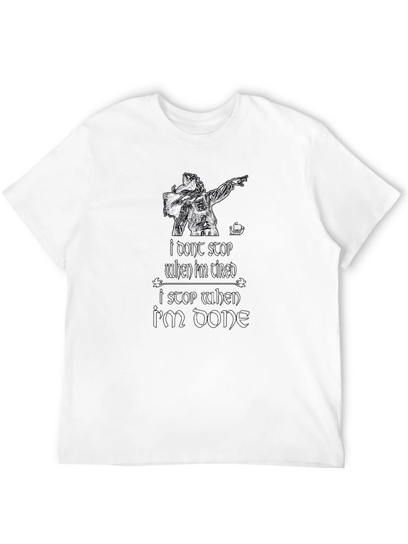 Viking Warrior Mens Black Graphic Tee