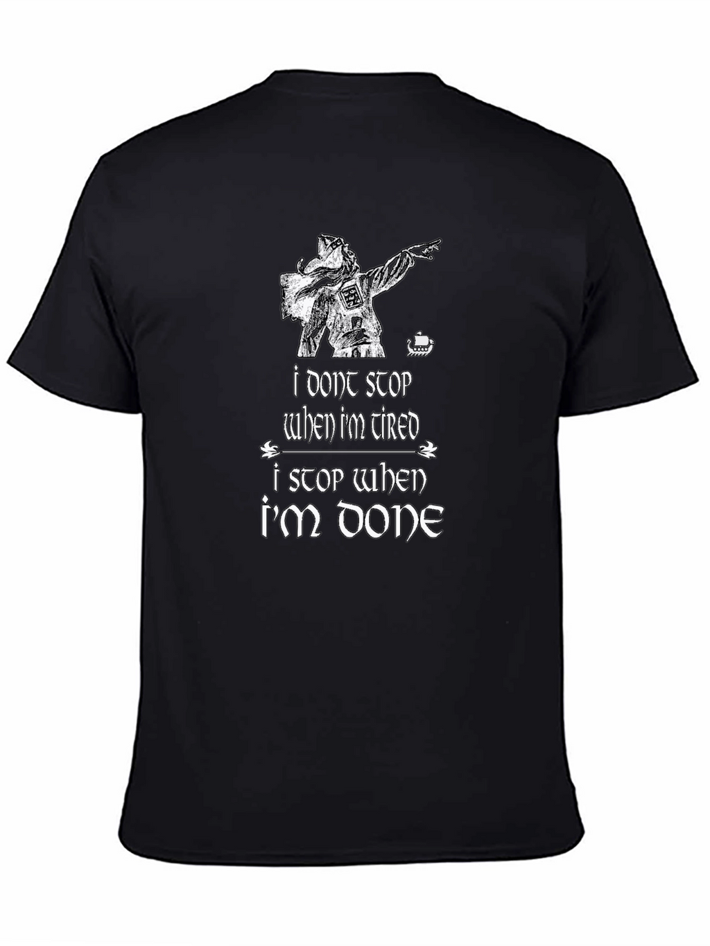 Viking Warrior Mens Black Graphic Tee