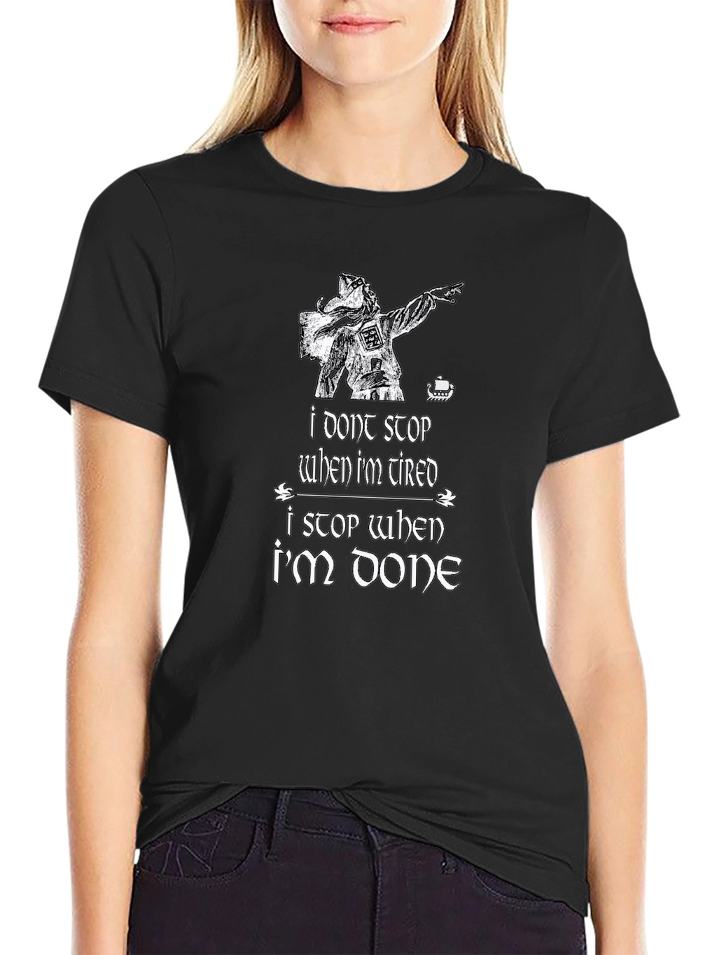 Viking Warrior Mens Black Graphic Tee