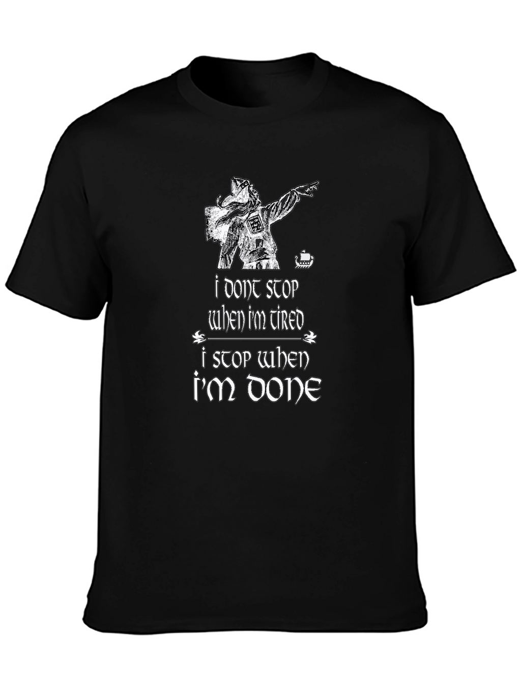 Viking Warrior Mens Black Graphic Tee