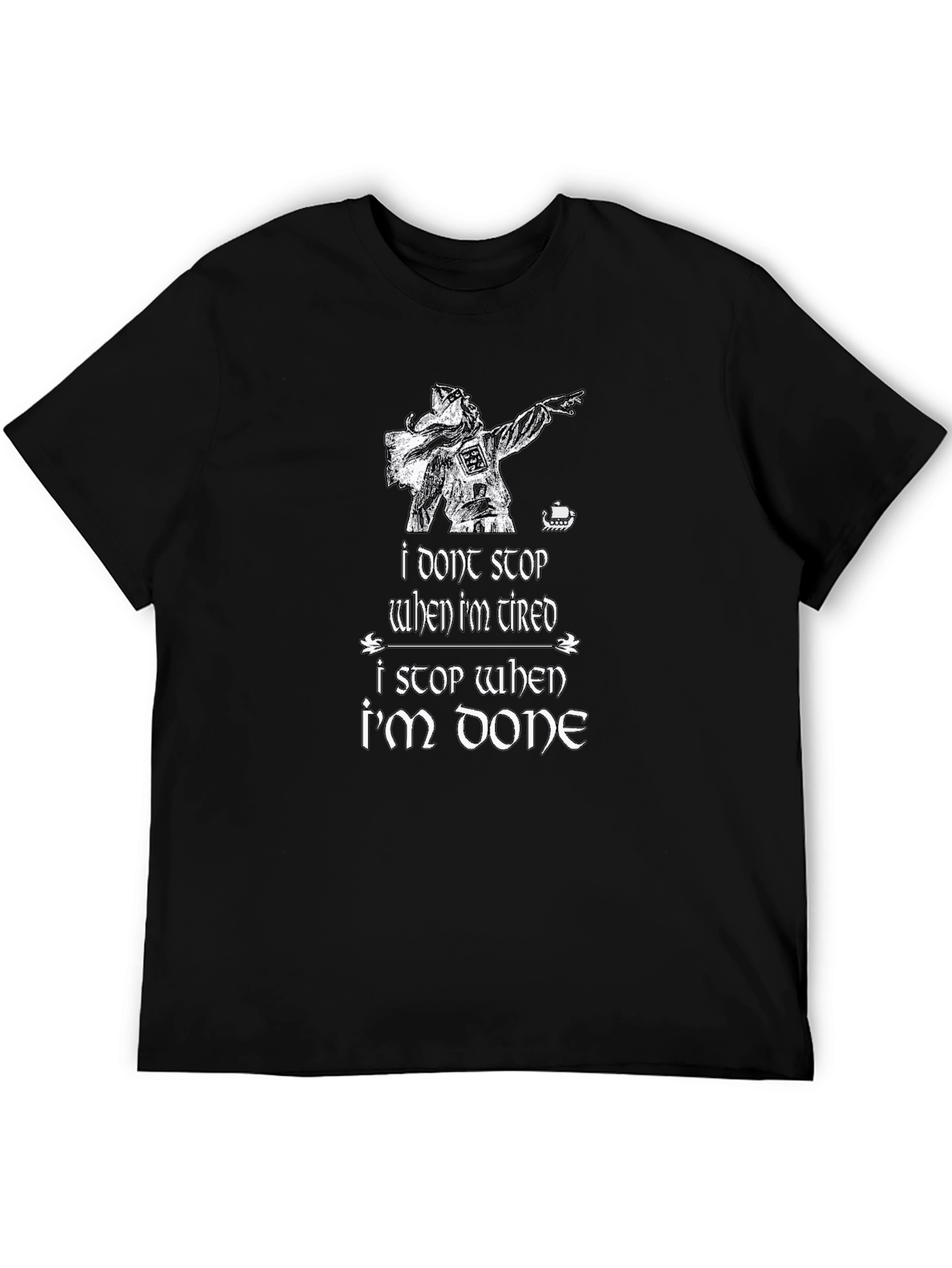 Viking Warrior Mens Black Graphic Tee