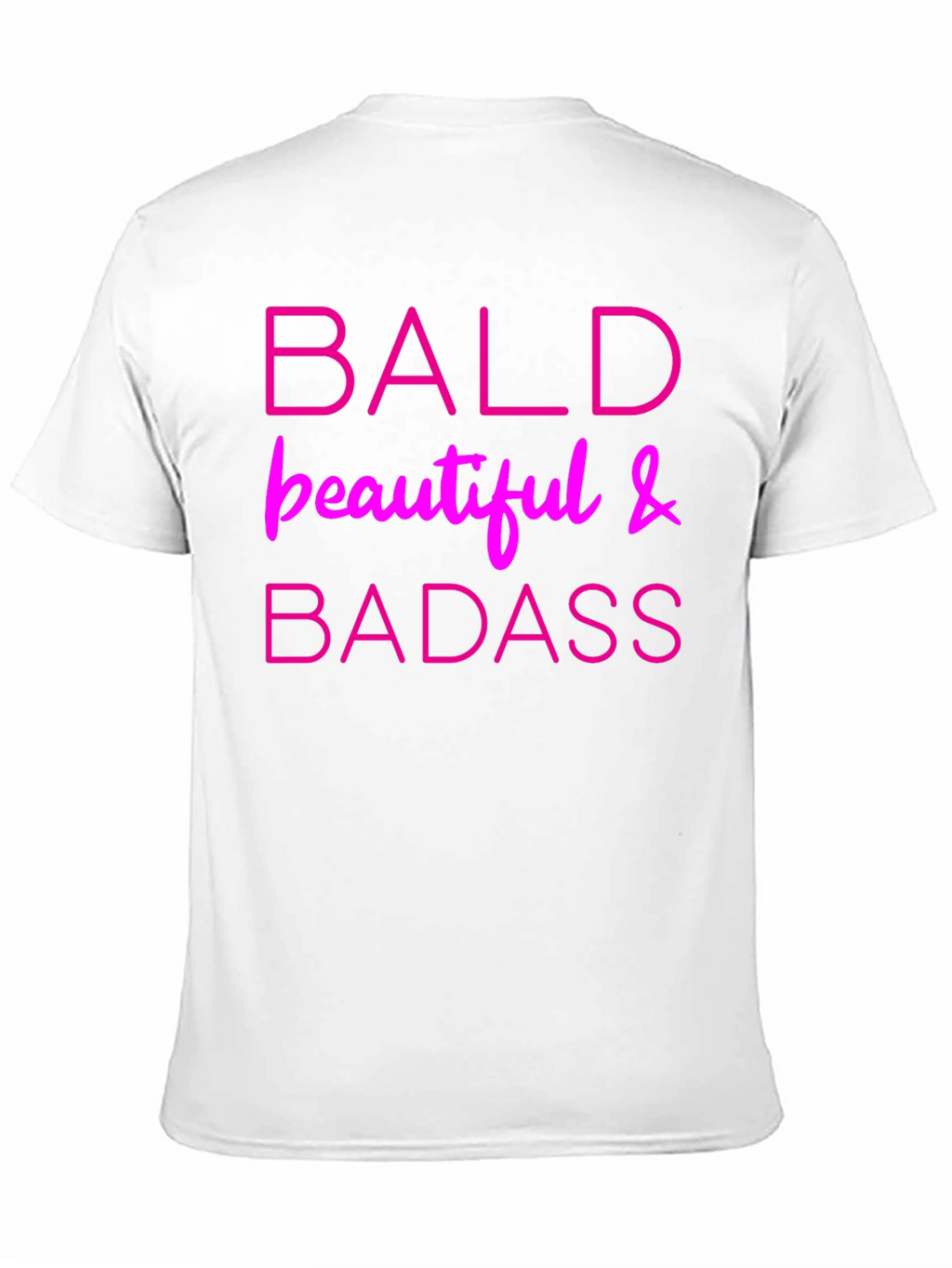 Bald Beautiful & Badass Black Graphic Tee