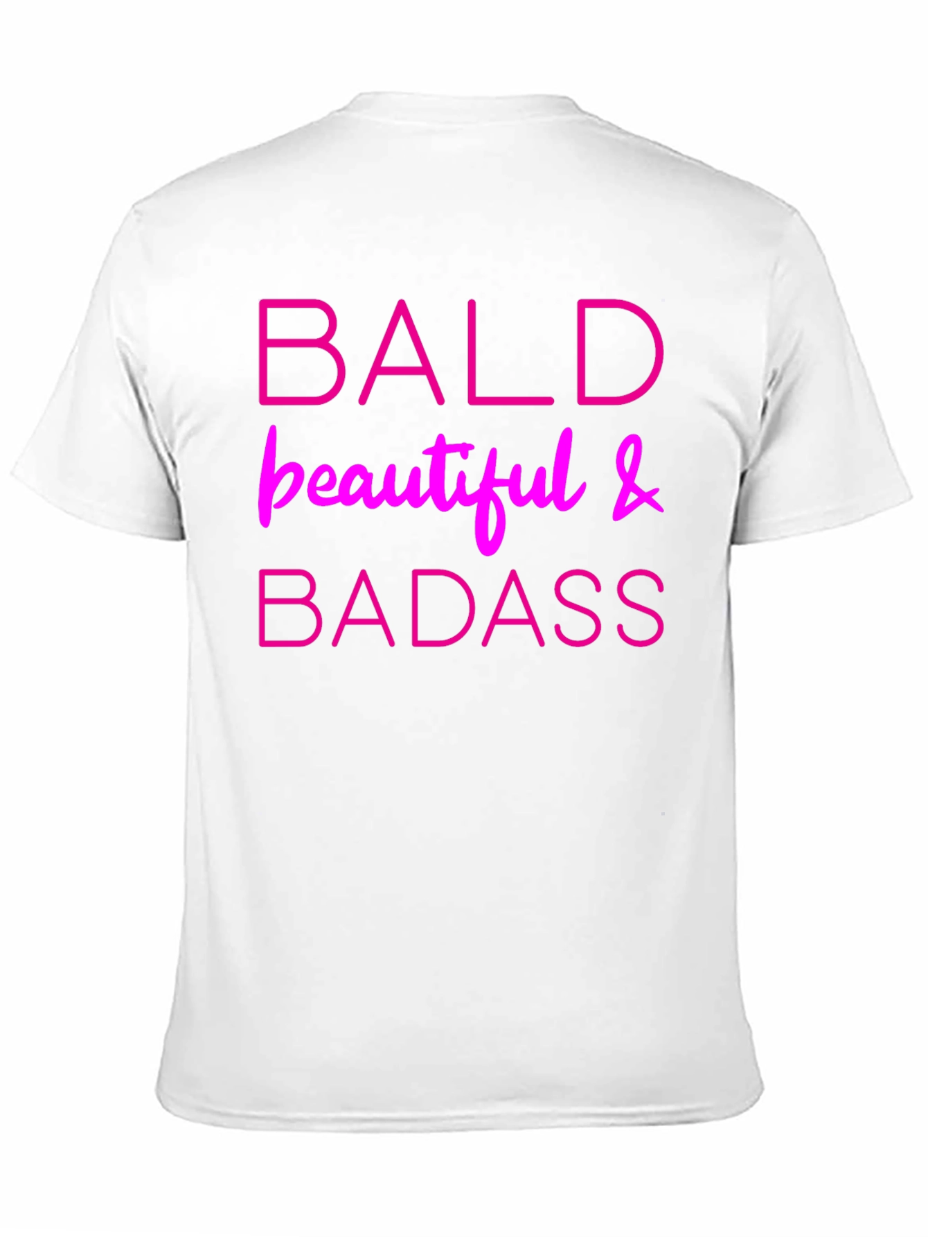 Bald Beautiful & Badass Black Graphic Tee