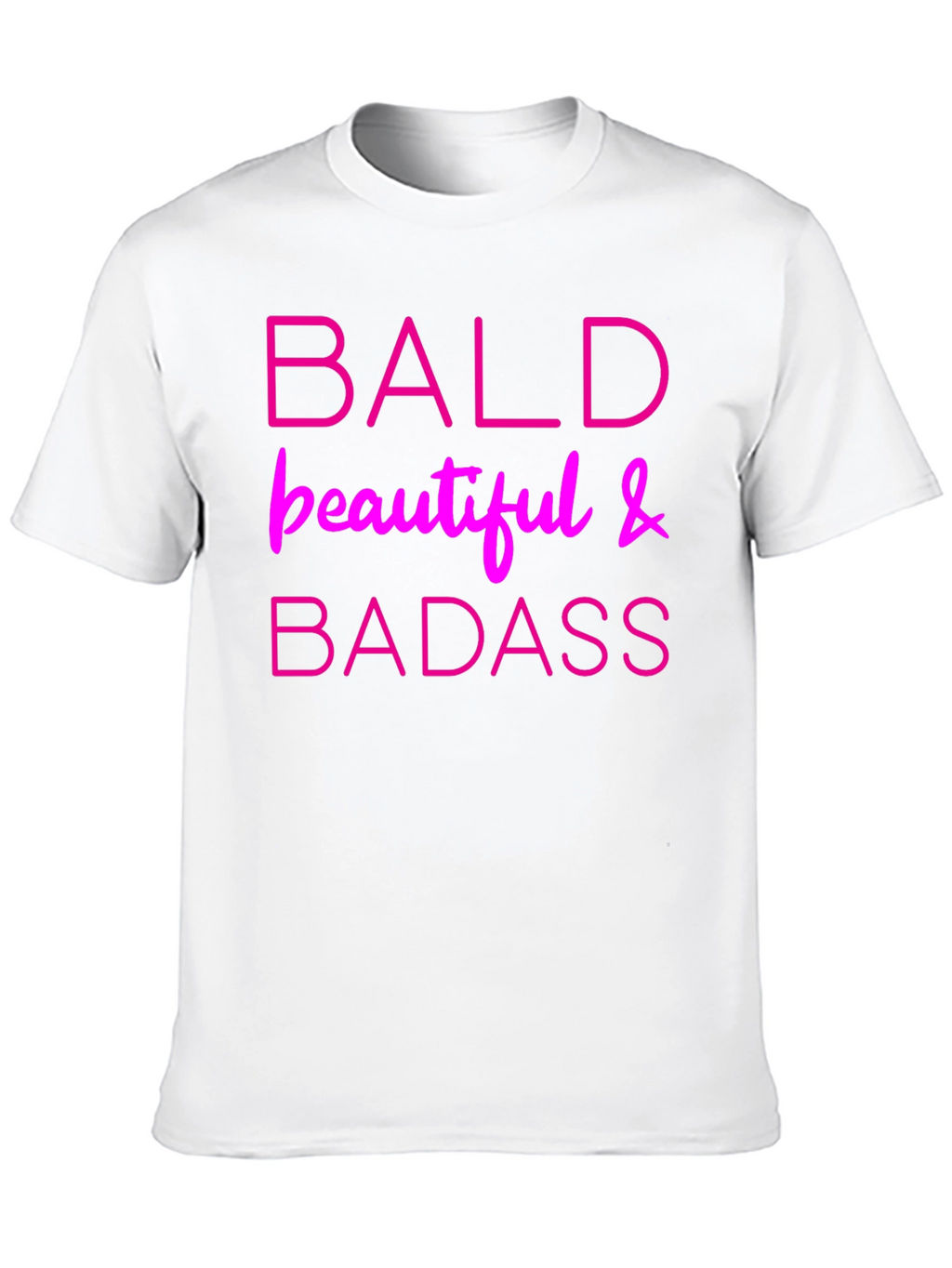 Bald Beautiful & Badass Black Graphic Tee