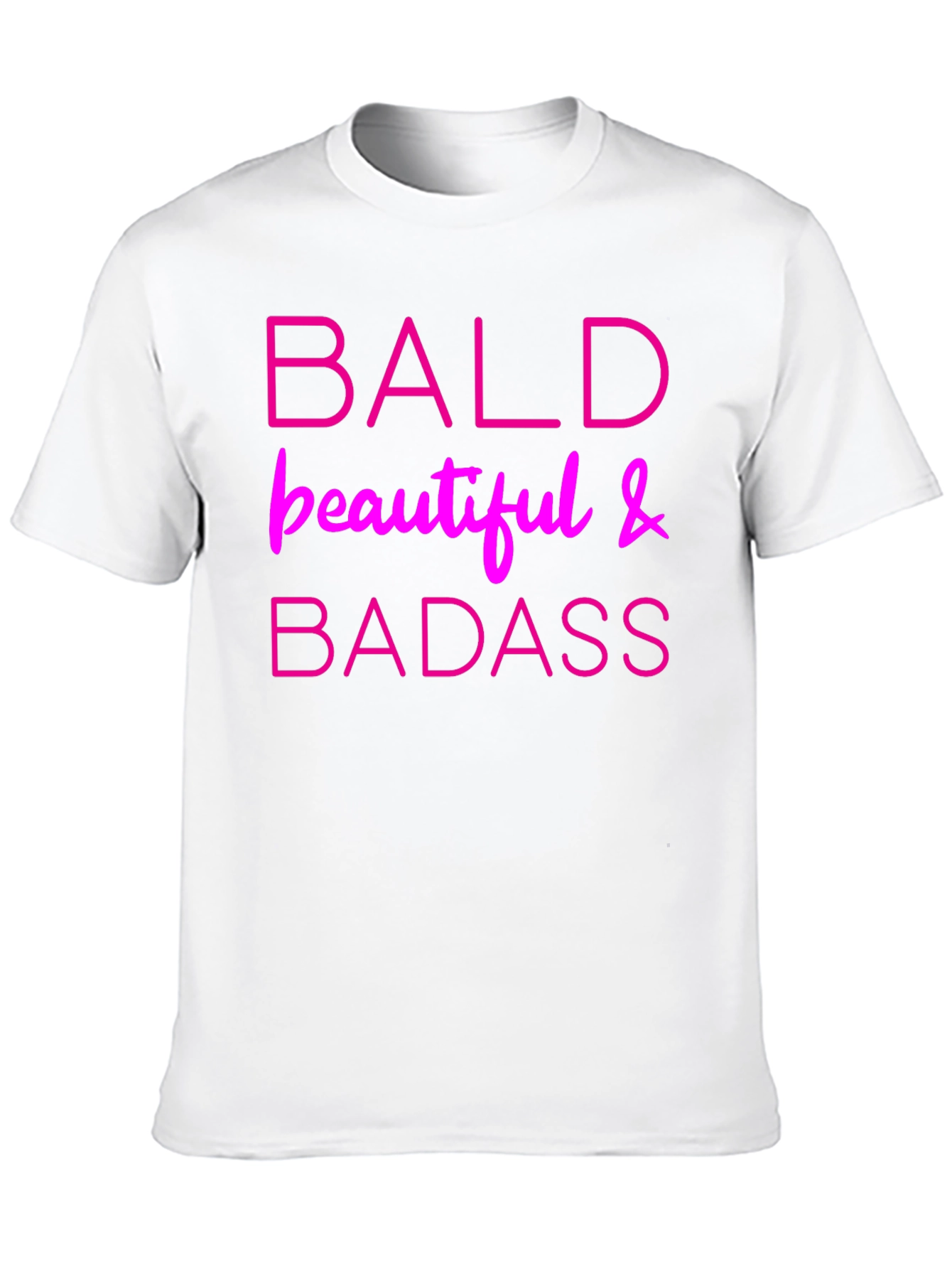Bald Beautiful & Badass Black Graphic Tee