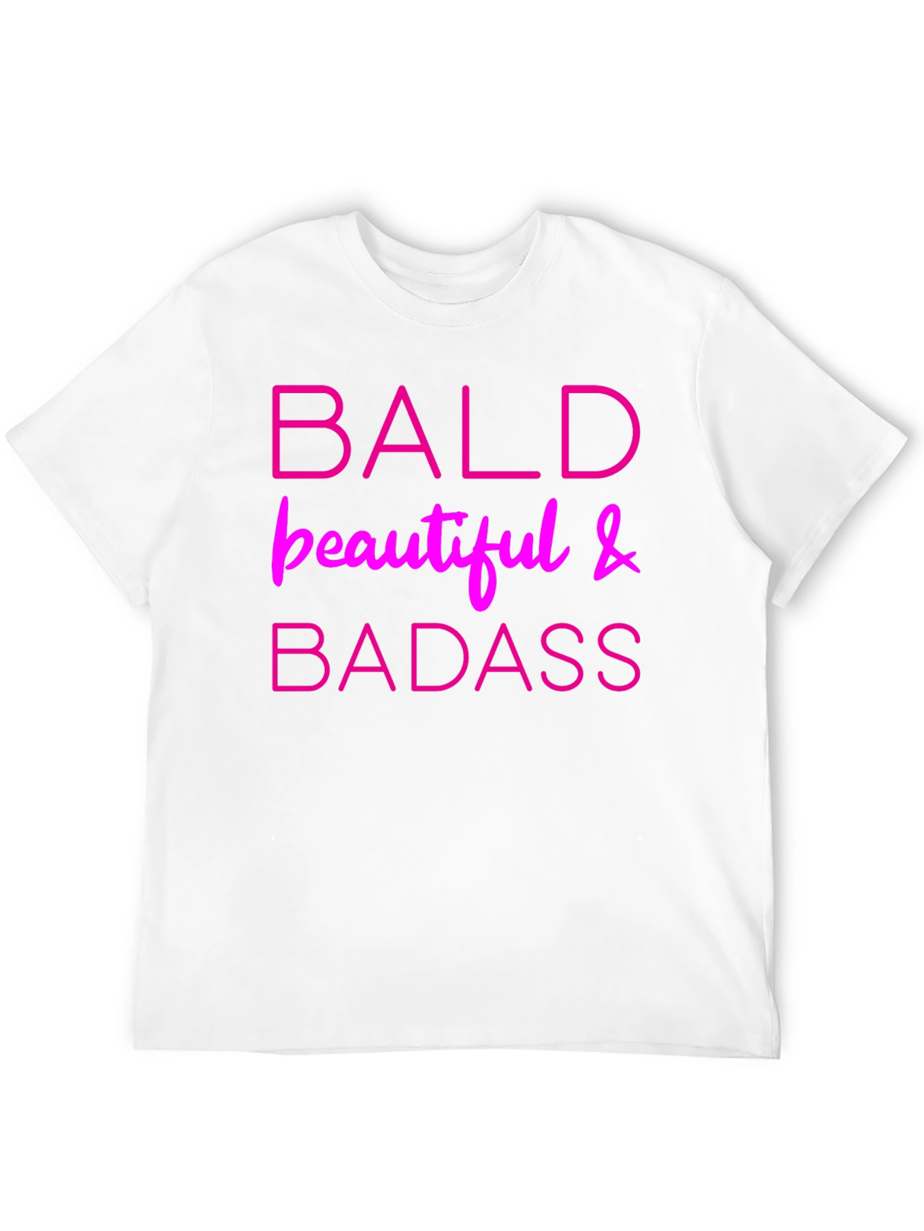 Bald Beautiful & Badass Black Graphic Tee