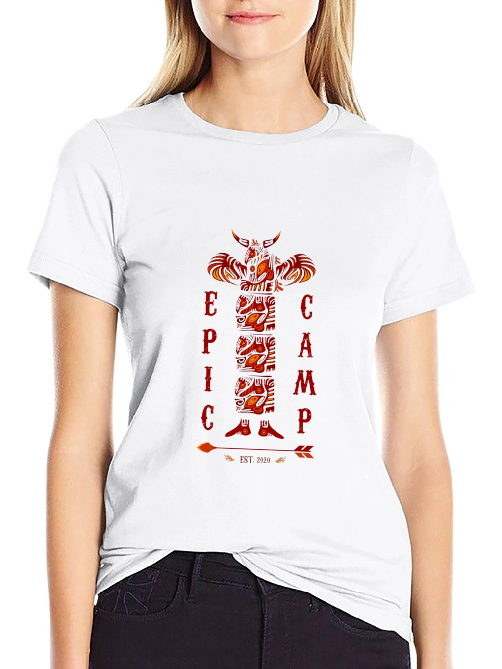 Epic Camp Totem Pole Graphic T-Shirt