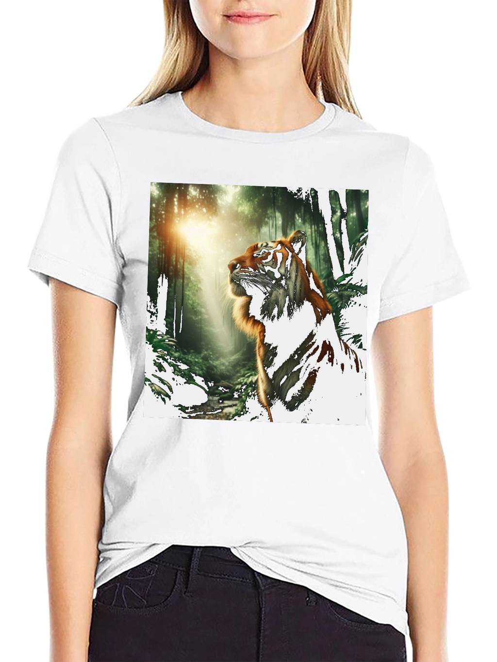 Tiger in Forest Graphic T-Shirt