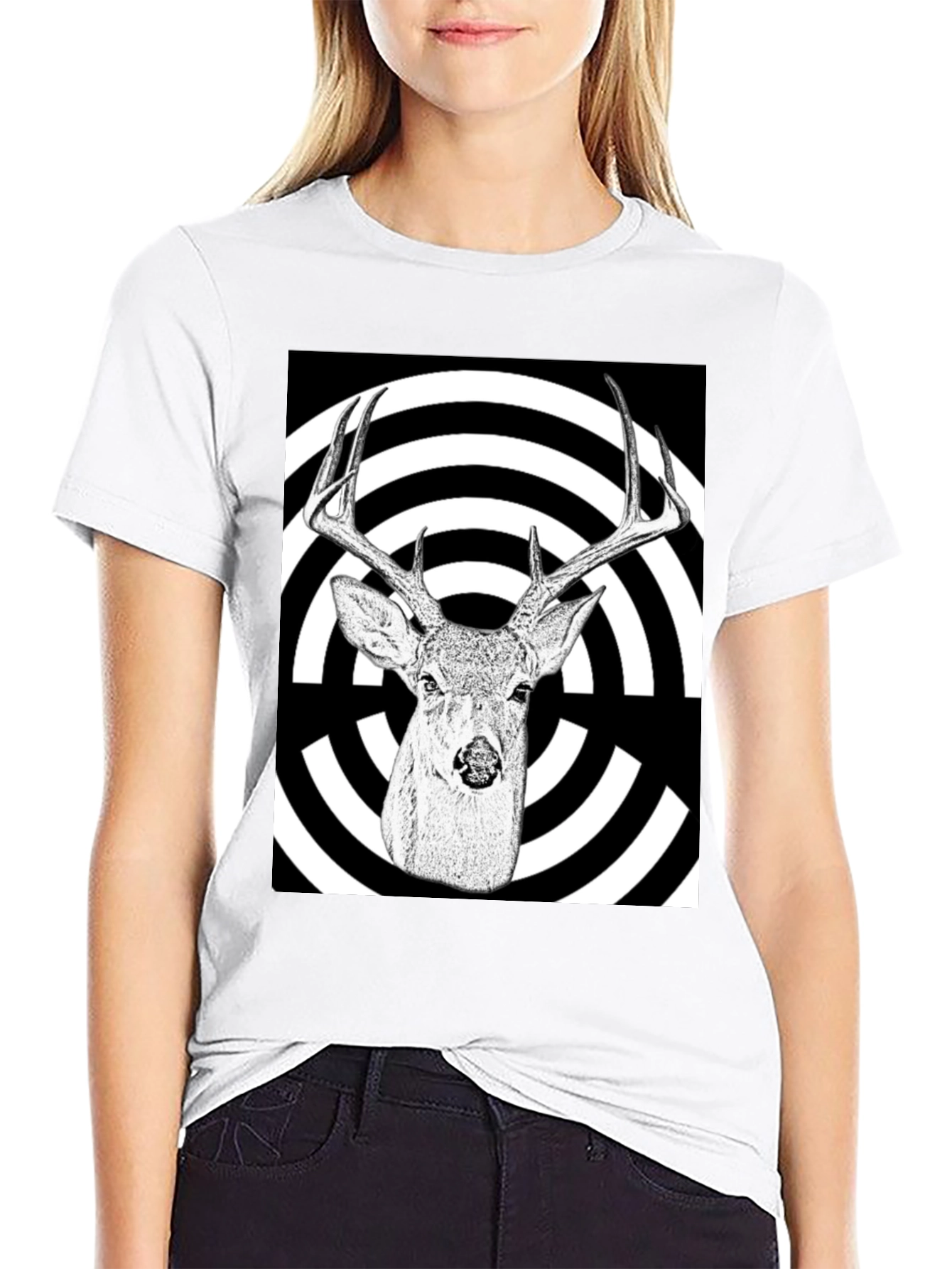 Deer Target T-Shirt - Black Graphic Tee