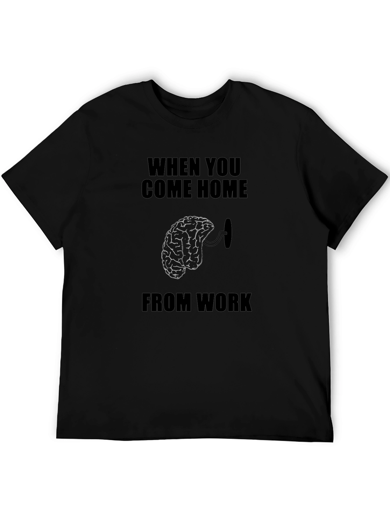 Brain Dead From Work Black Graphic T-Shirt