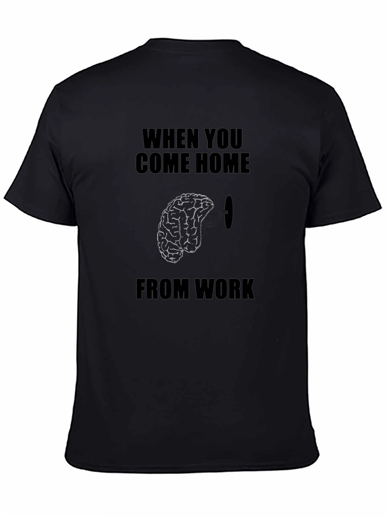 Brain Dead From Work Black Graphic T-Shirt