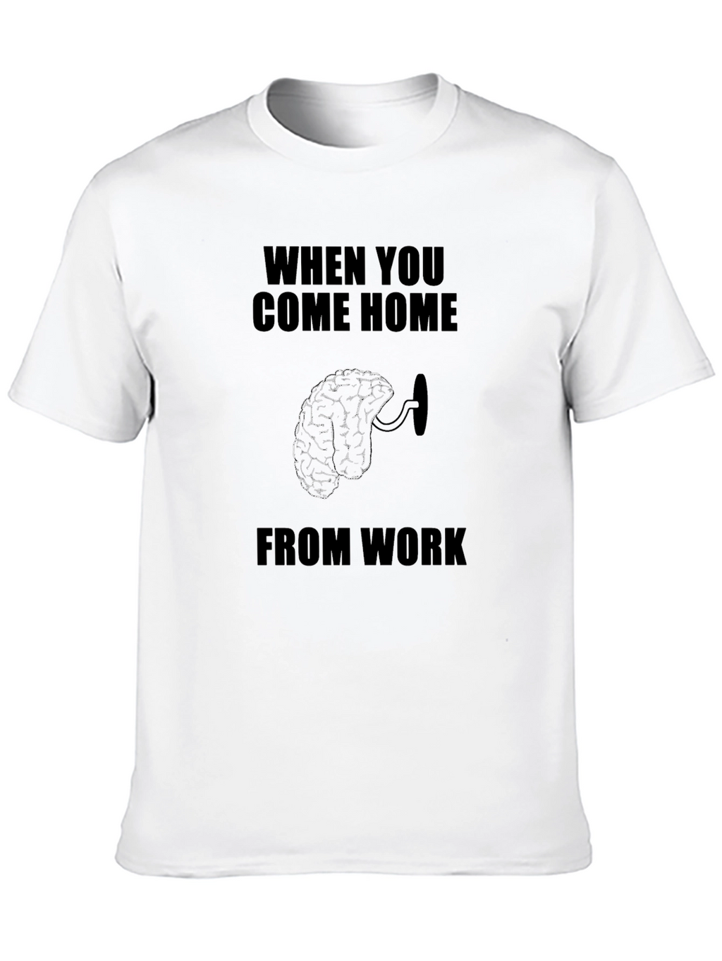 Brain Dead From Work Black Graphic T-Shirt