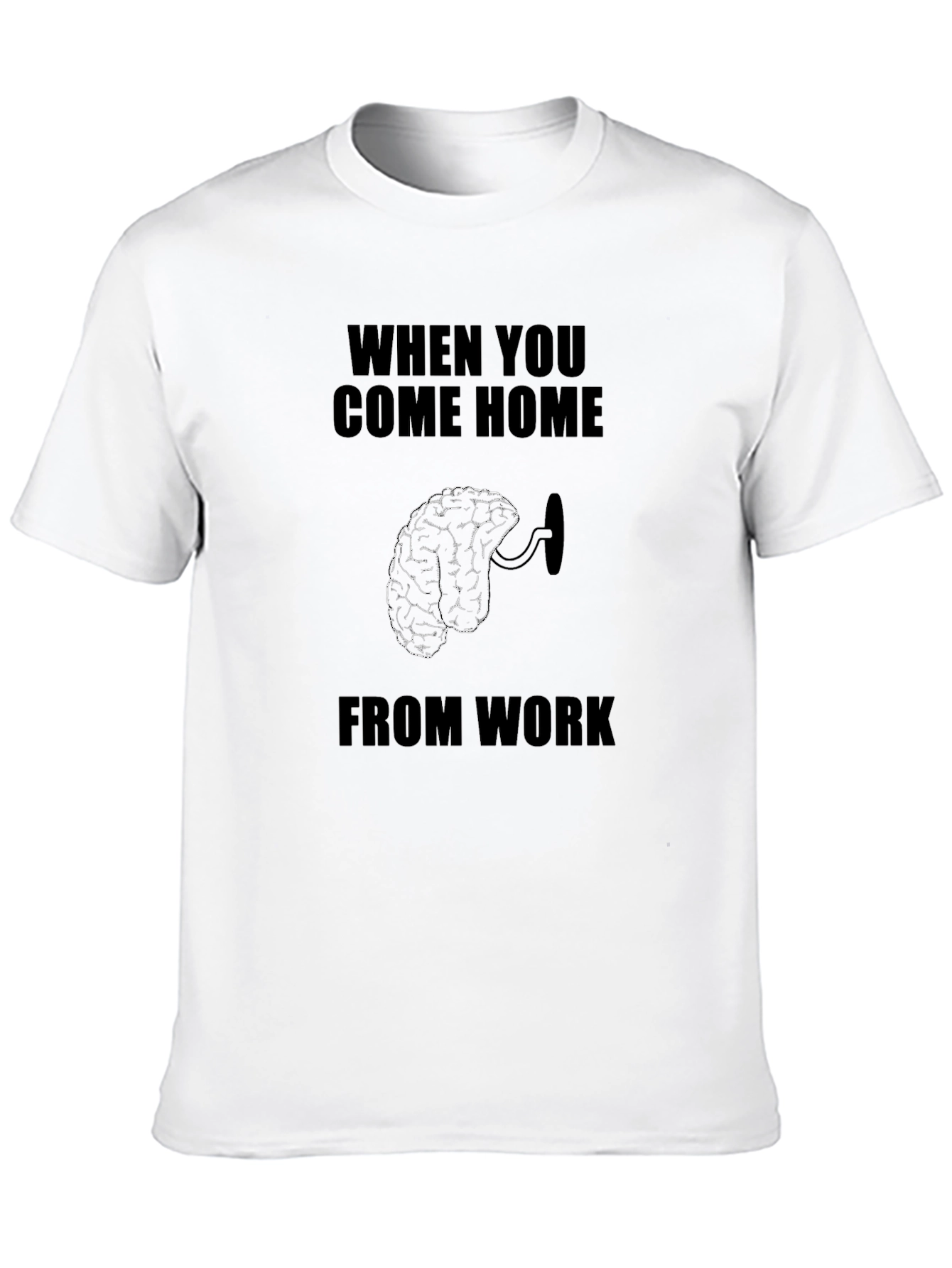 Brain Dead From Work Black Graphic T-Shirt