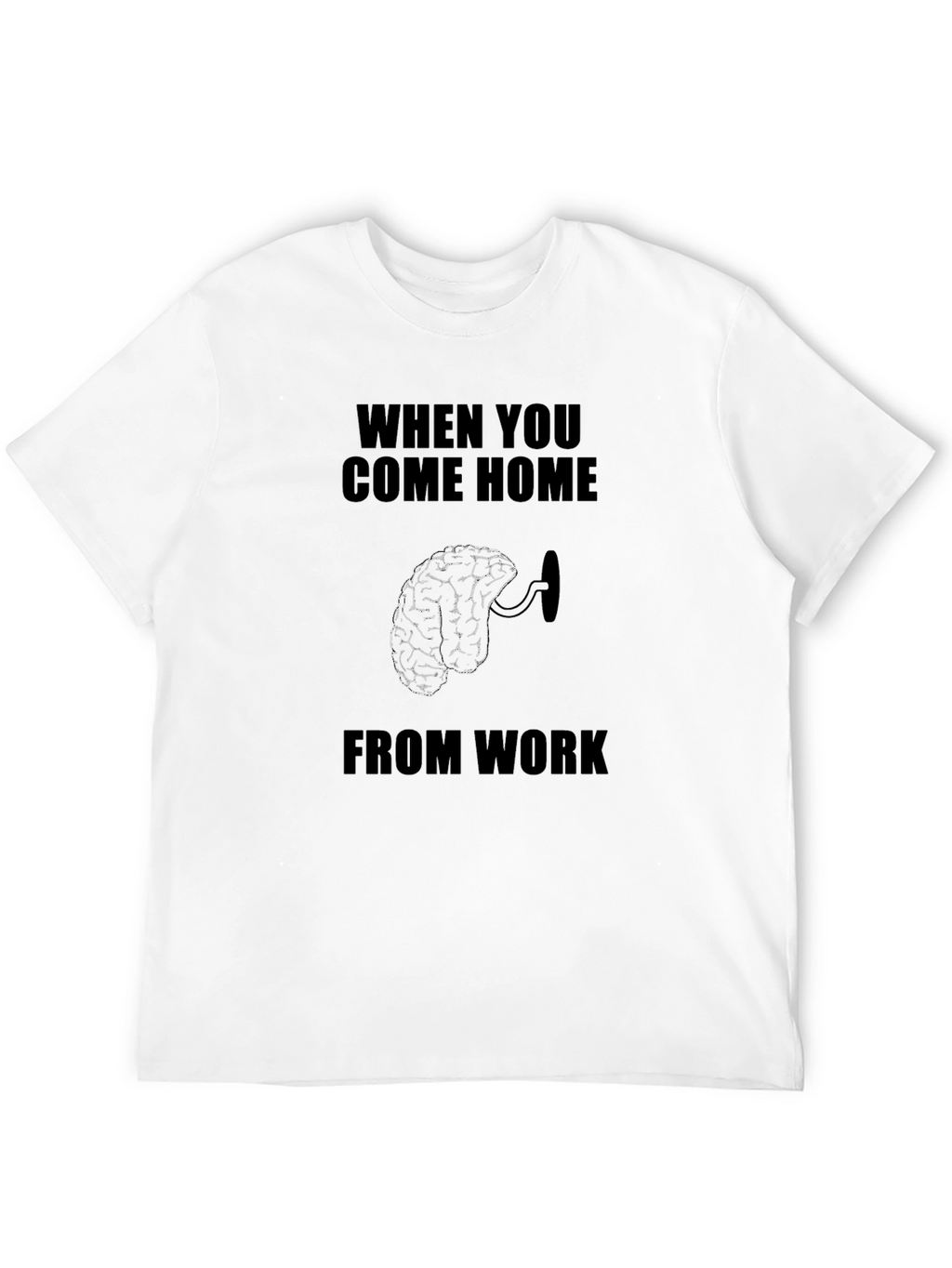Brain Dead From Work Black Graphic T-Shirt