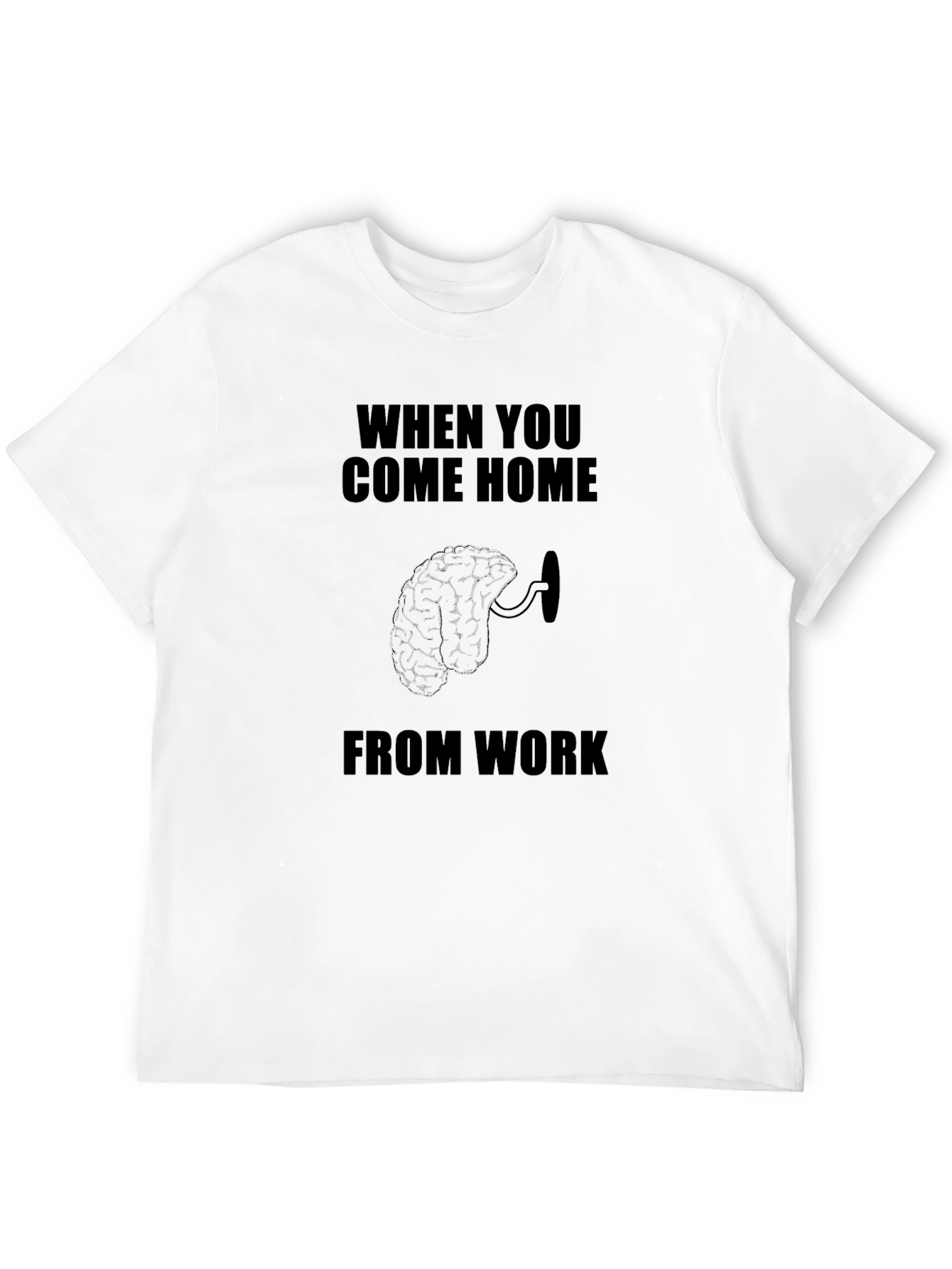 Brain Dead From Work Black Graphic T-Shirt