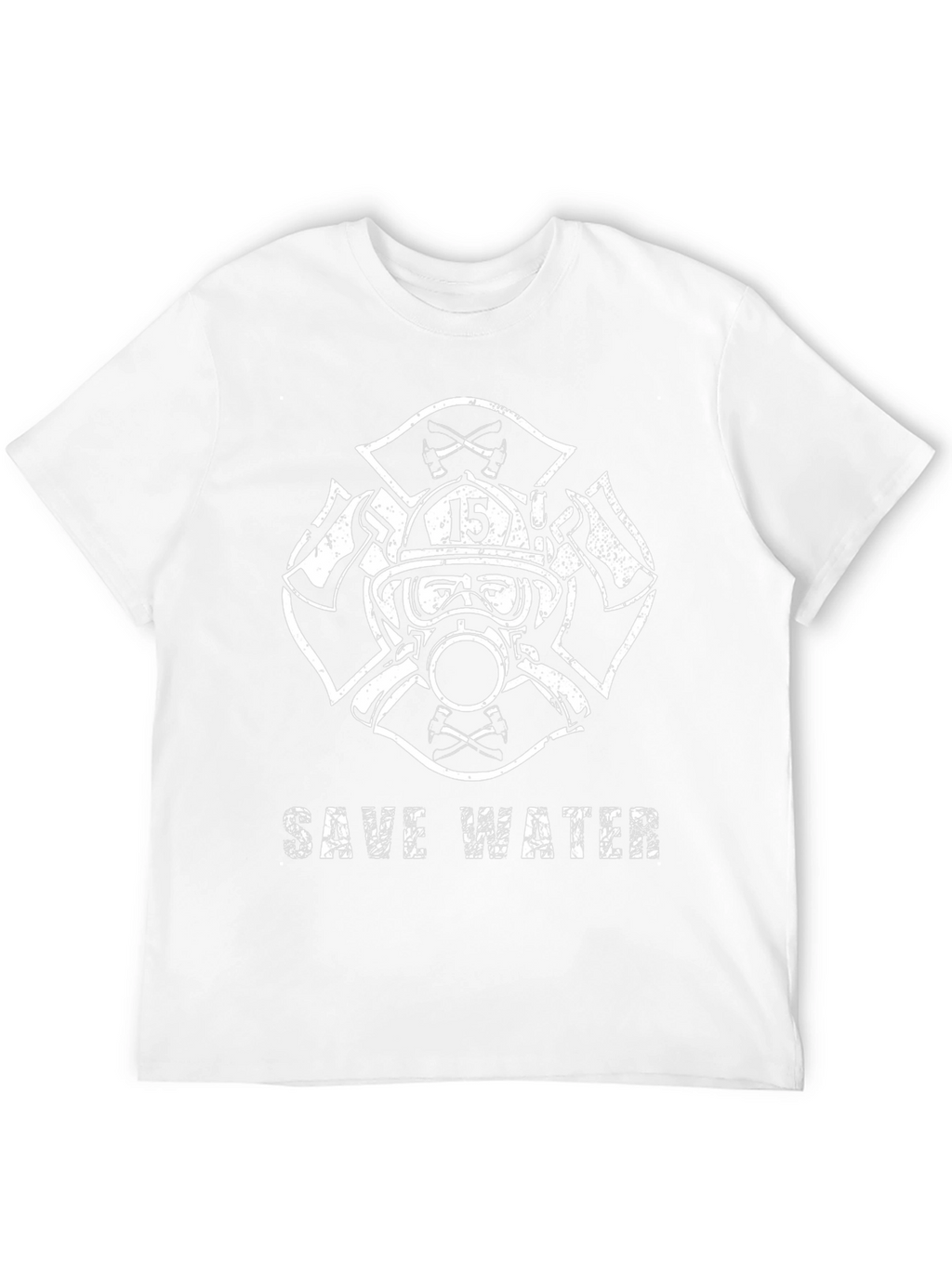 Save Water Firefighter T-Shirt - Black Graphic Tee