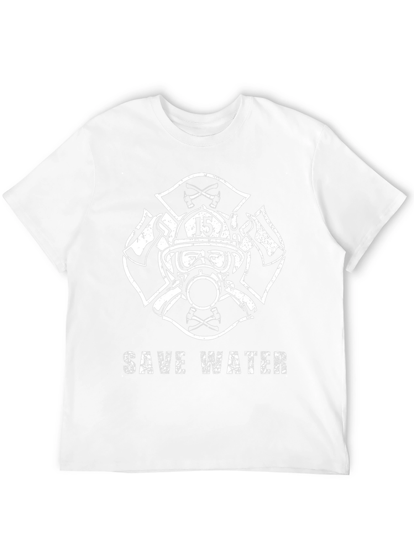 Save Water Firefighter T-Shirt - Black Graphic Tee