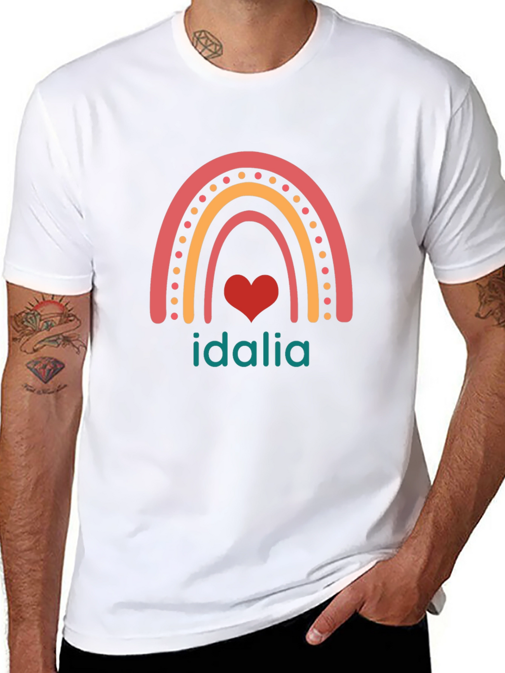 Idalia Rainbow Heart Graphic T-Shirt