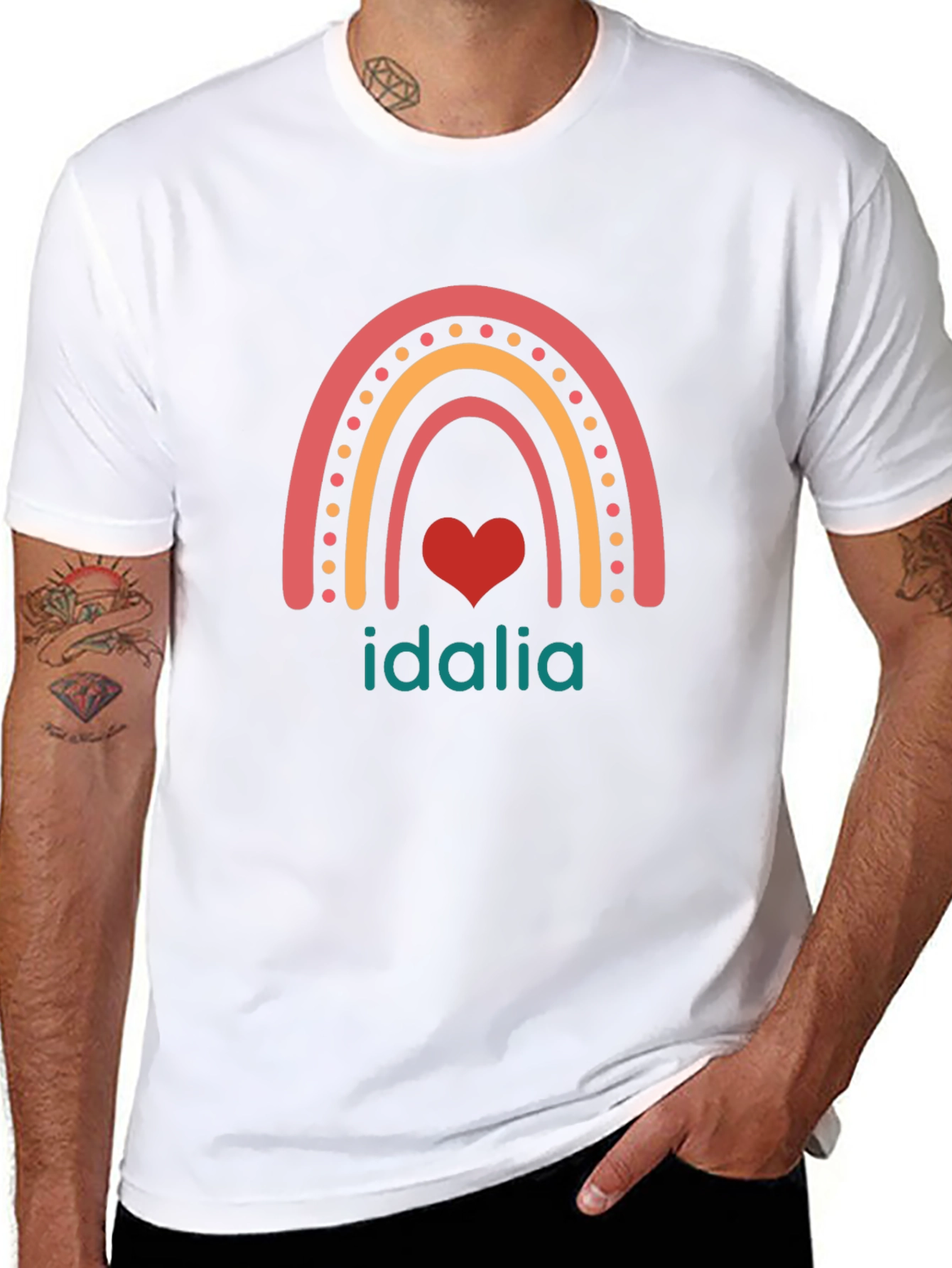 Idalia Rainbow Heart Graphic T-Shirt