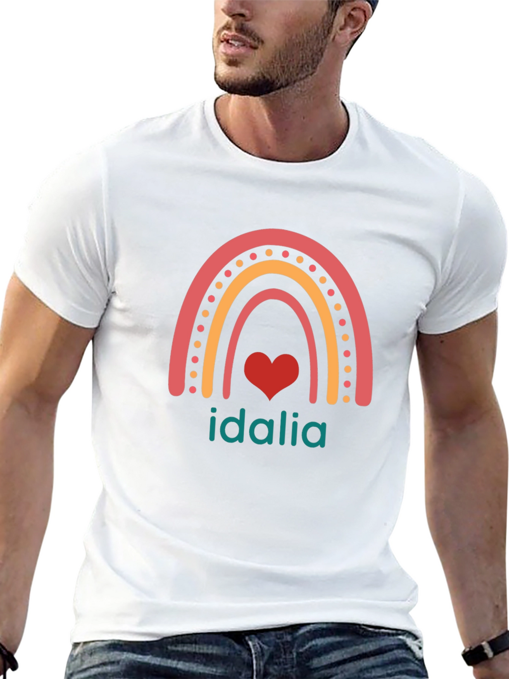 Idalia Rainbow Heart Graphic T-Shirt
