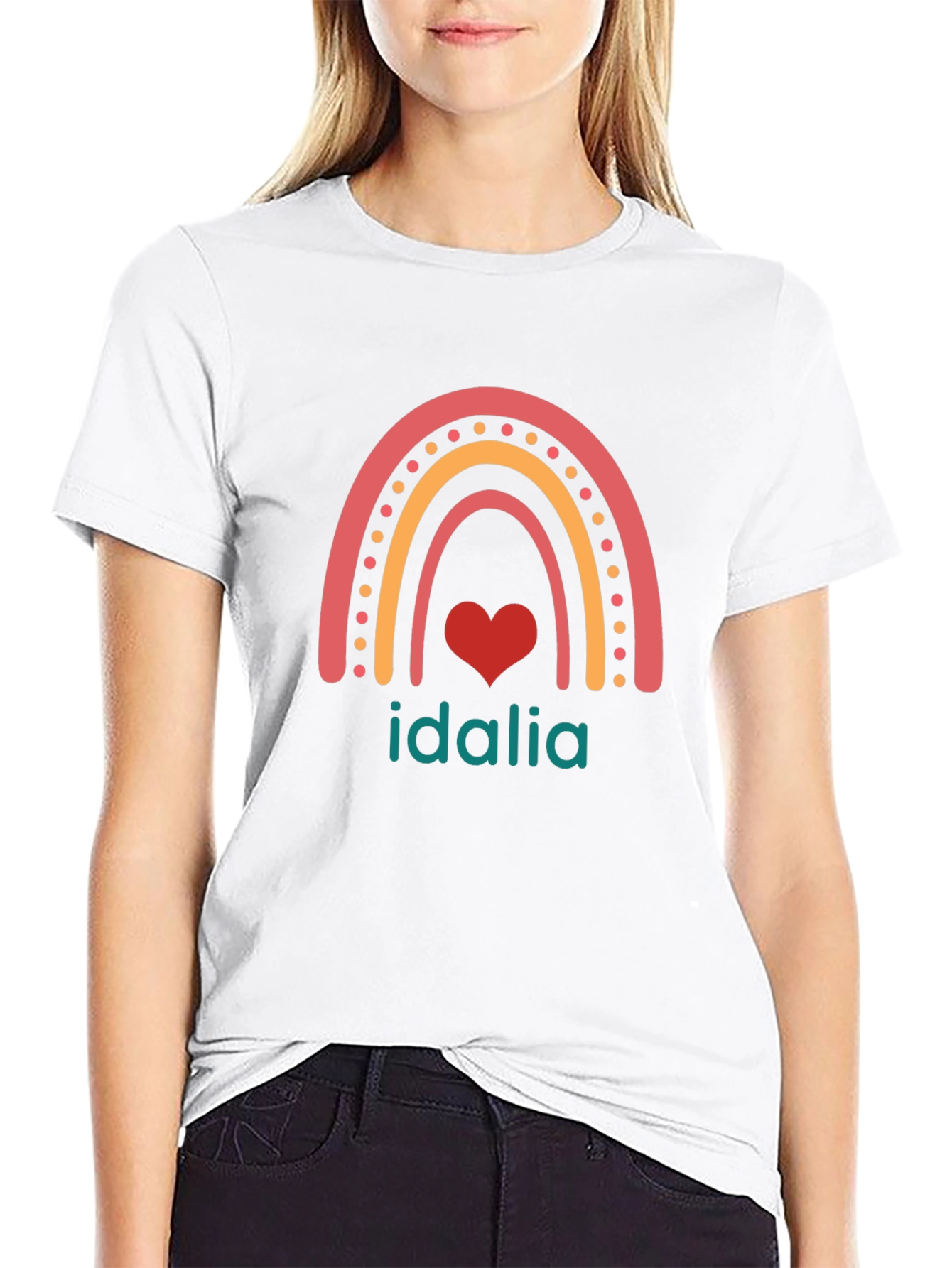 Idalia Rainbow Heart Graphic T-Shirt