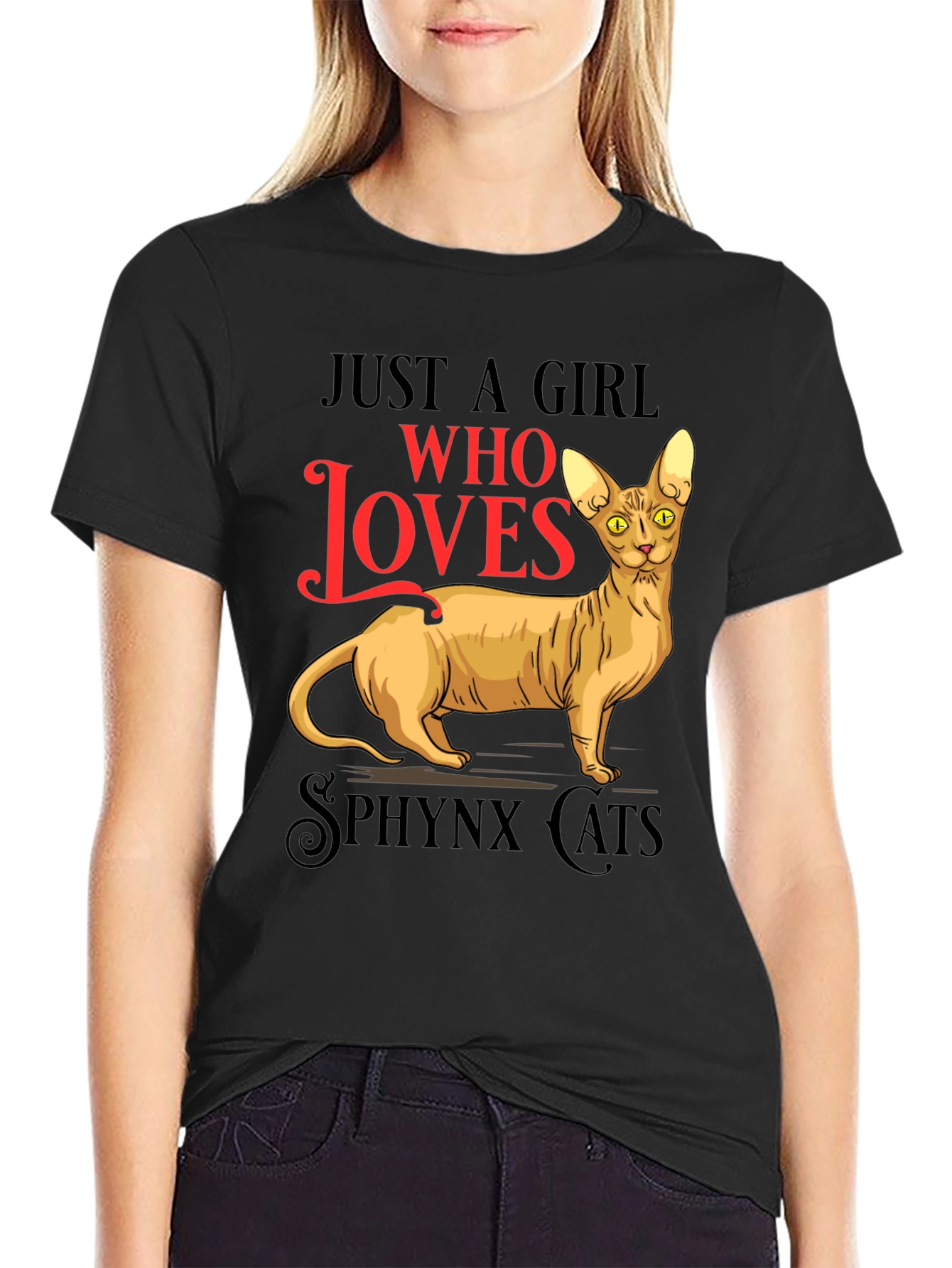 Sphynx Cat Lover T-Shirt - Just a Girl Who Loves Design