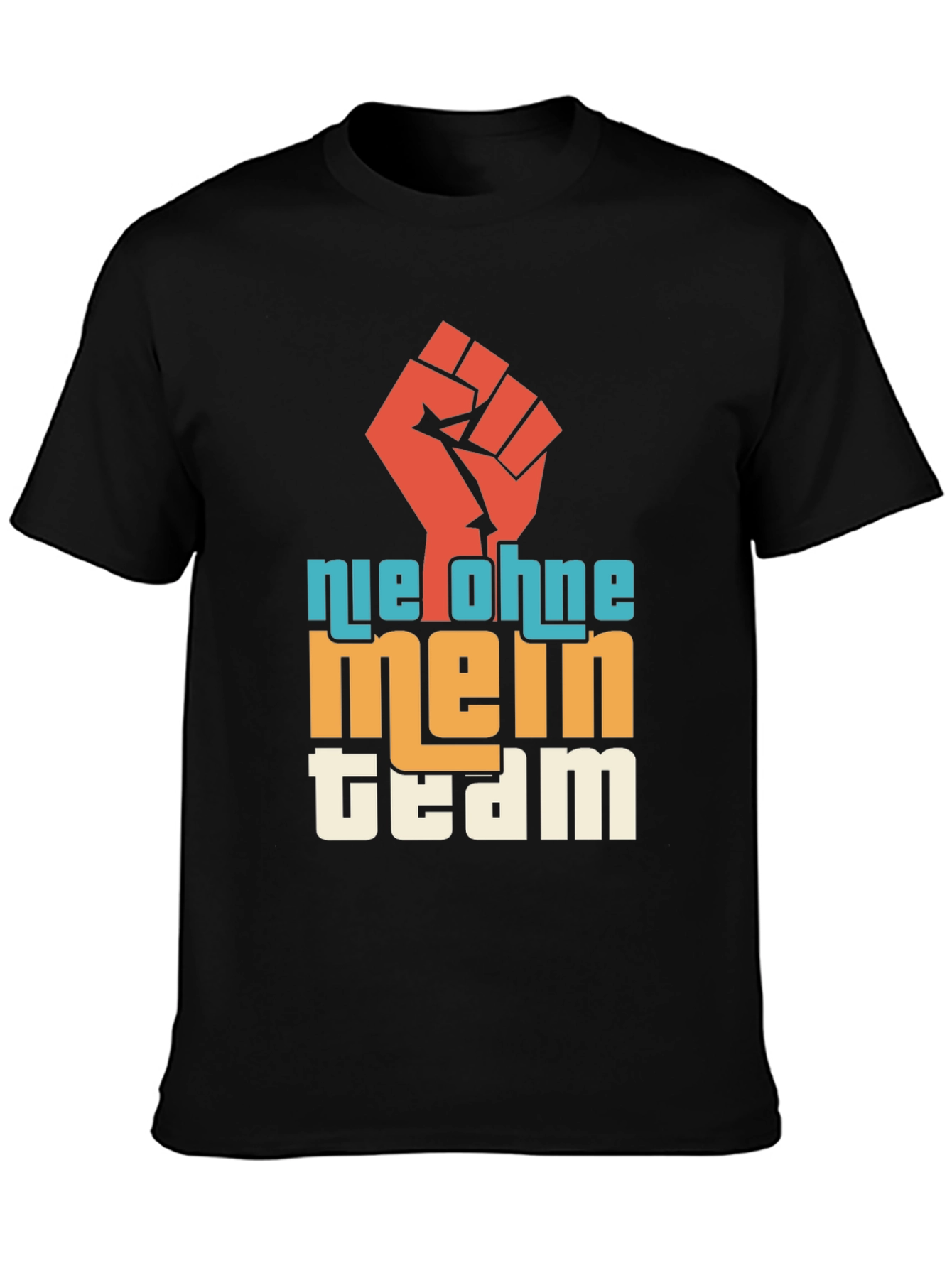 Nie Ohne Mein Team Graphic Tee - Black