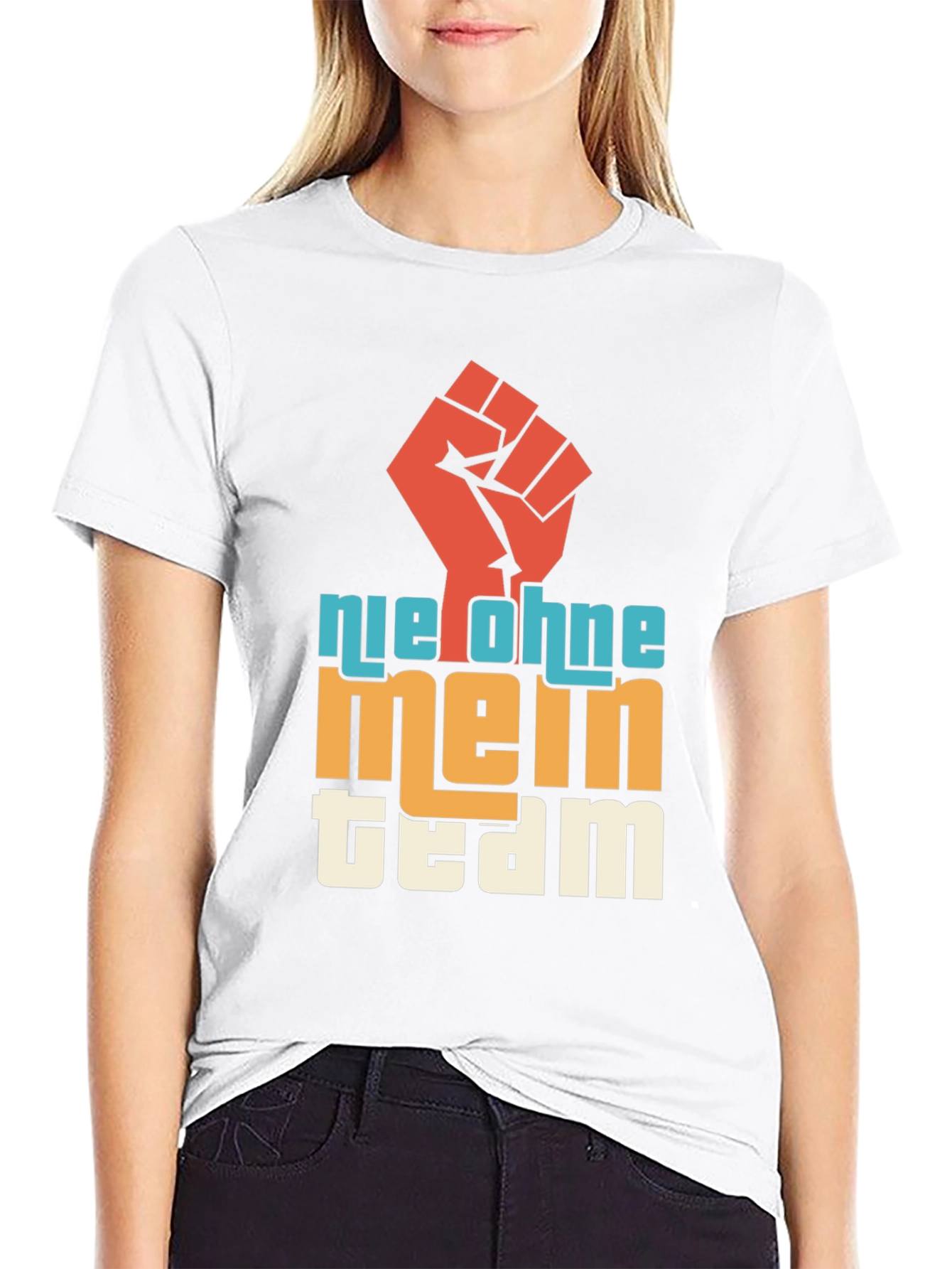 Nie Ohne Mein Team Graphic Tee - Black