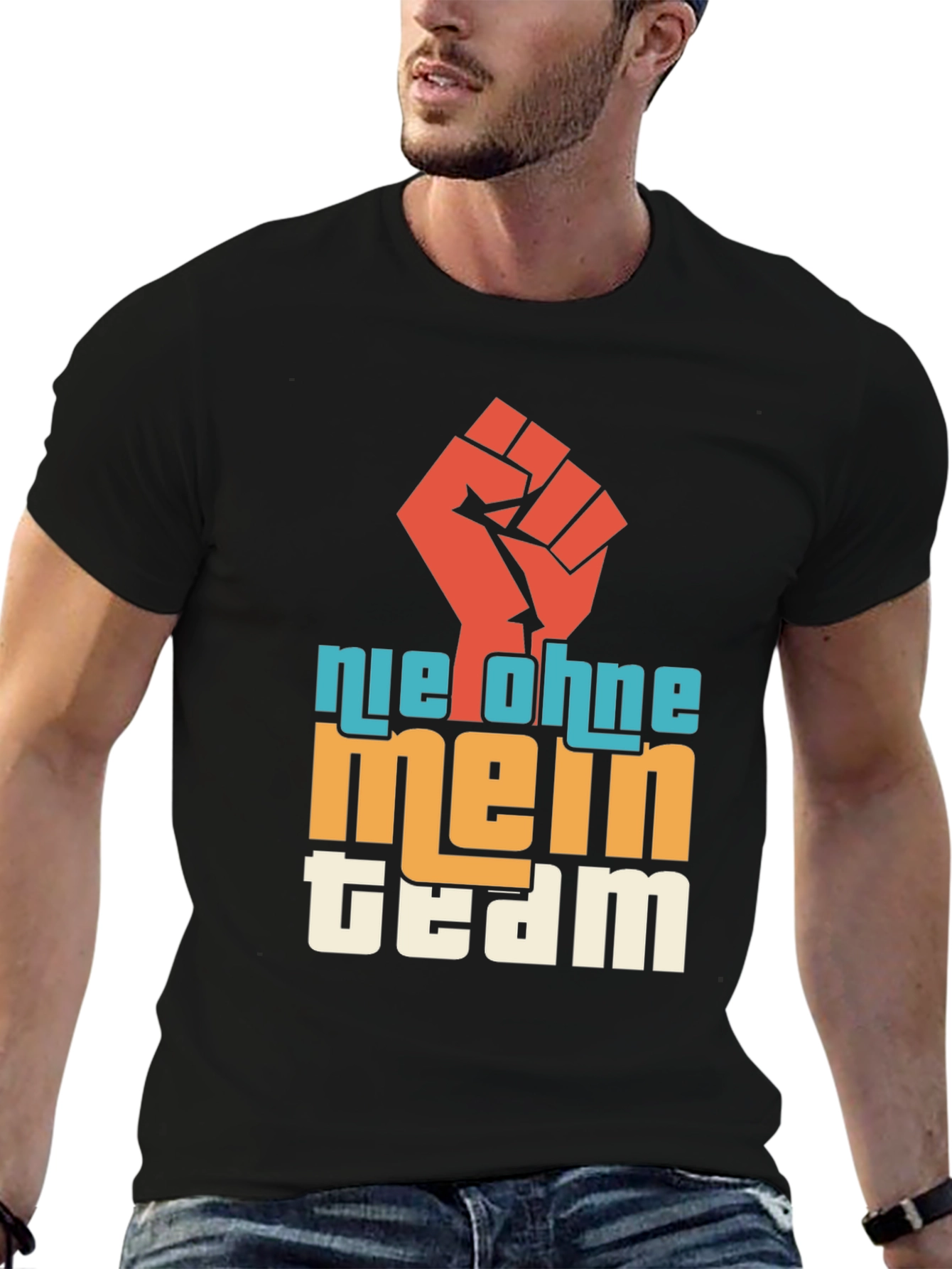 Nie Ohne Mein Team Graphic Tee - Black