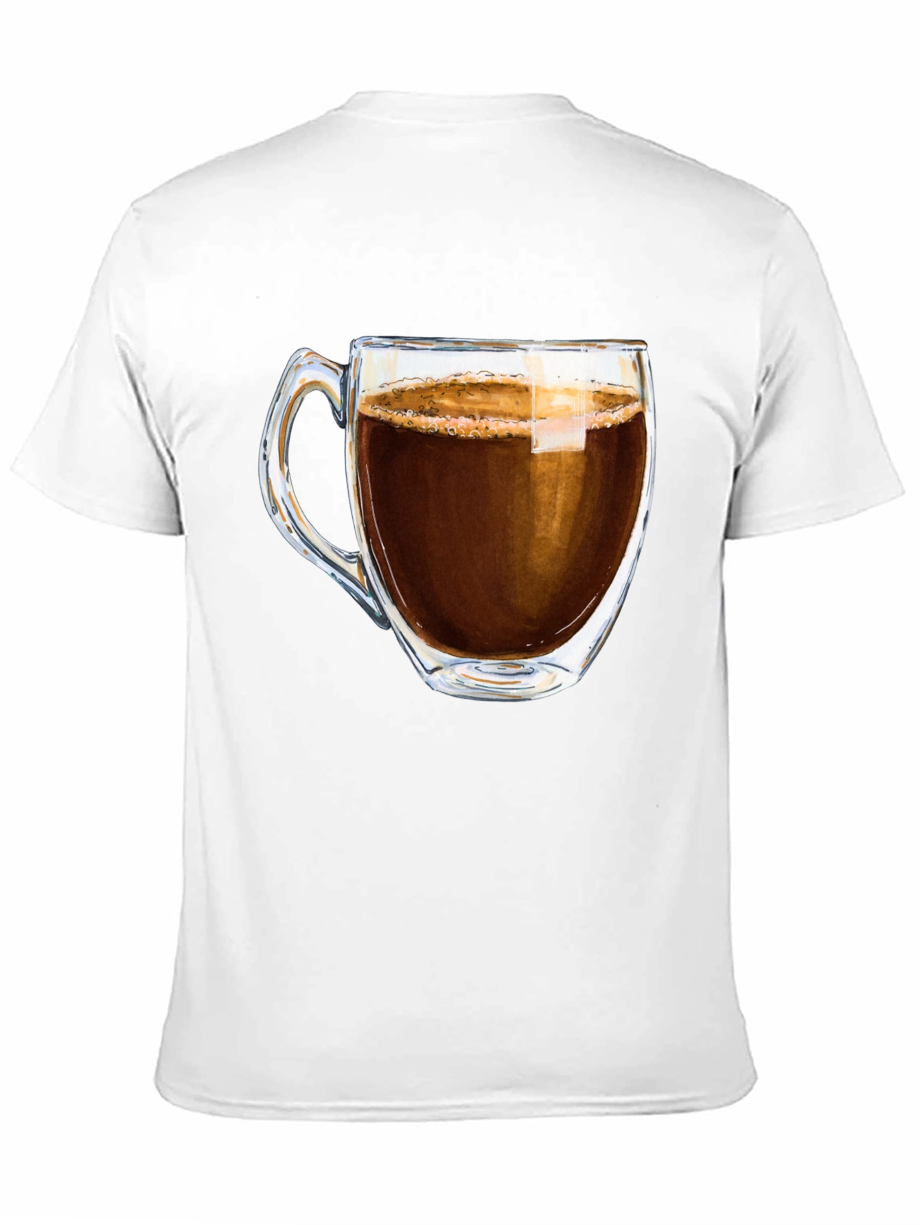 Coffee Cup Graphic Tee - Black Casual T-Shirt