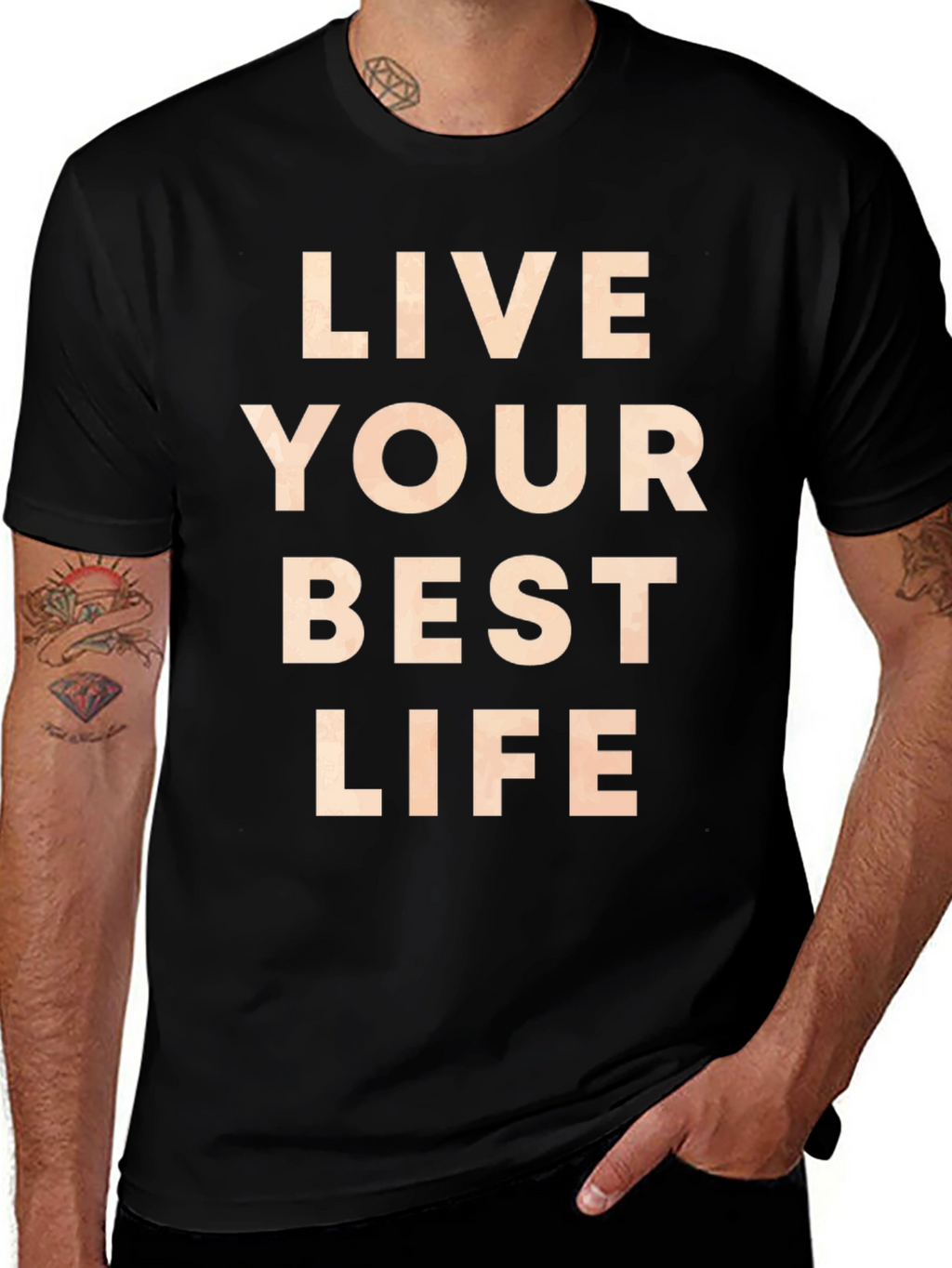 Live Your Best Life Black Graphic Tee