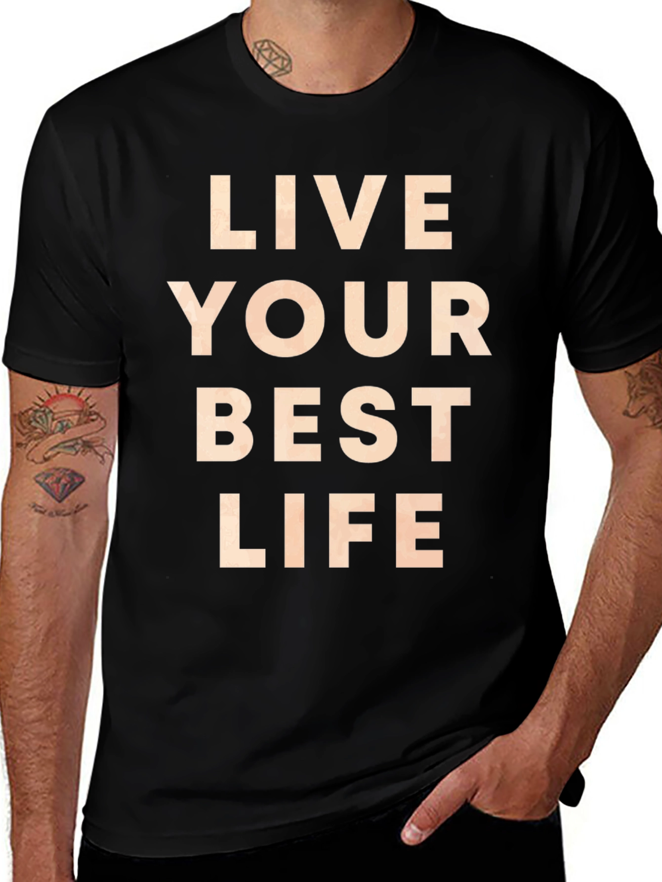 Live Your Best Life Black Graphic Tee