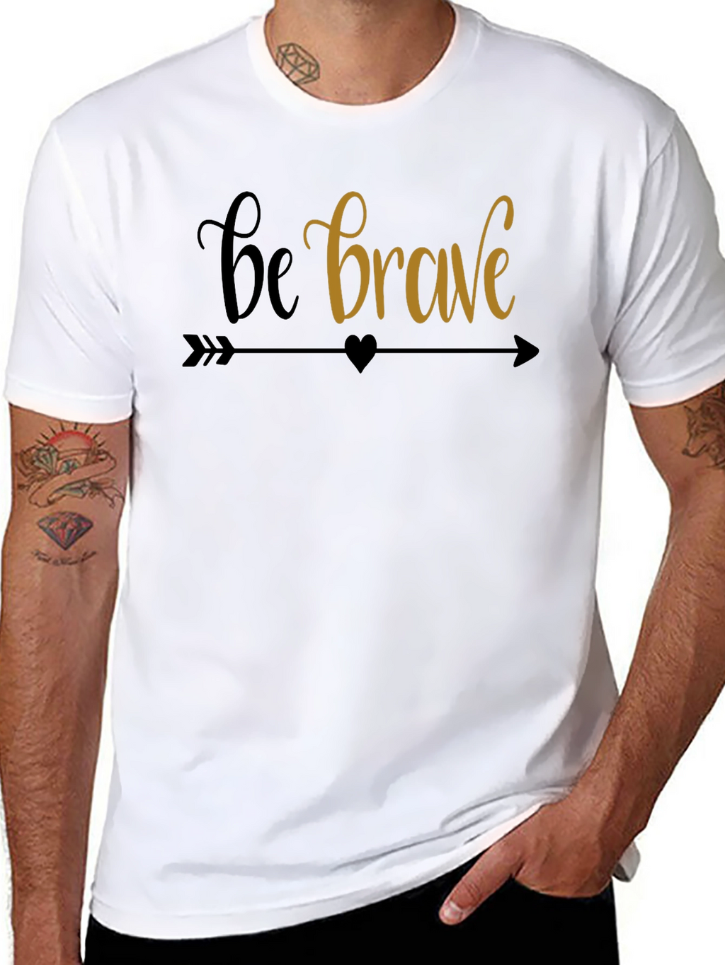 Be Brave Graphic Tee - Motivational T-Shirt