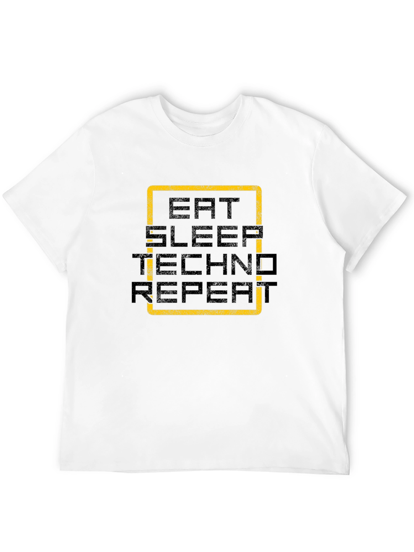 Eat Sleep Techno Repeat Black Graphic Tee