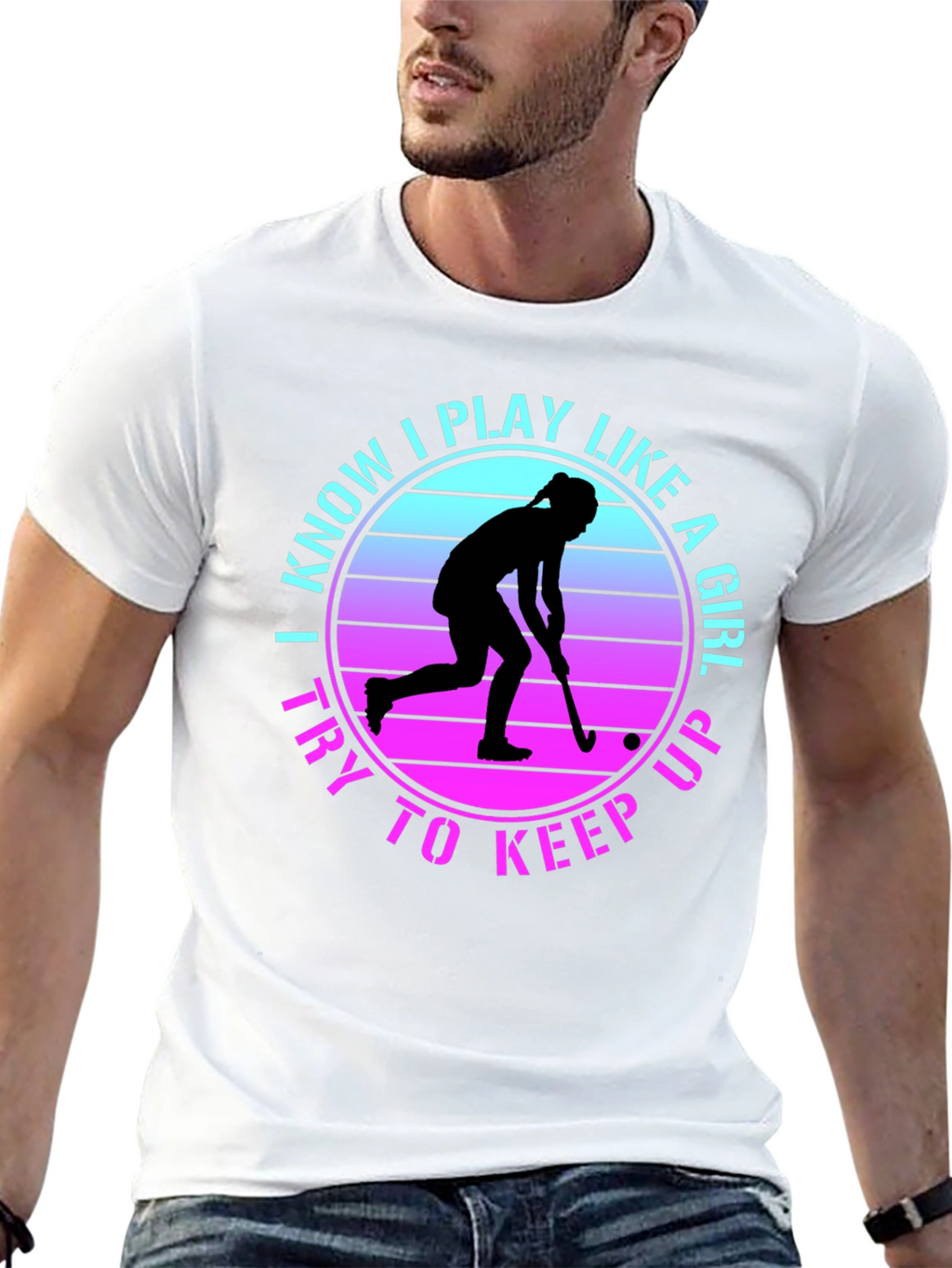 I Play Like a Girl Field Hockey Tee