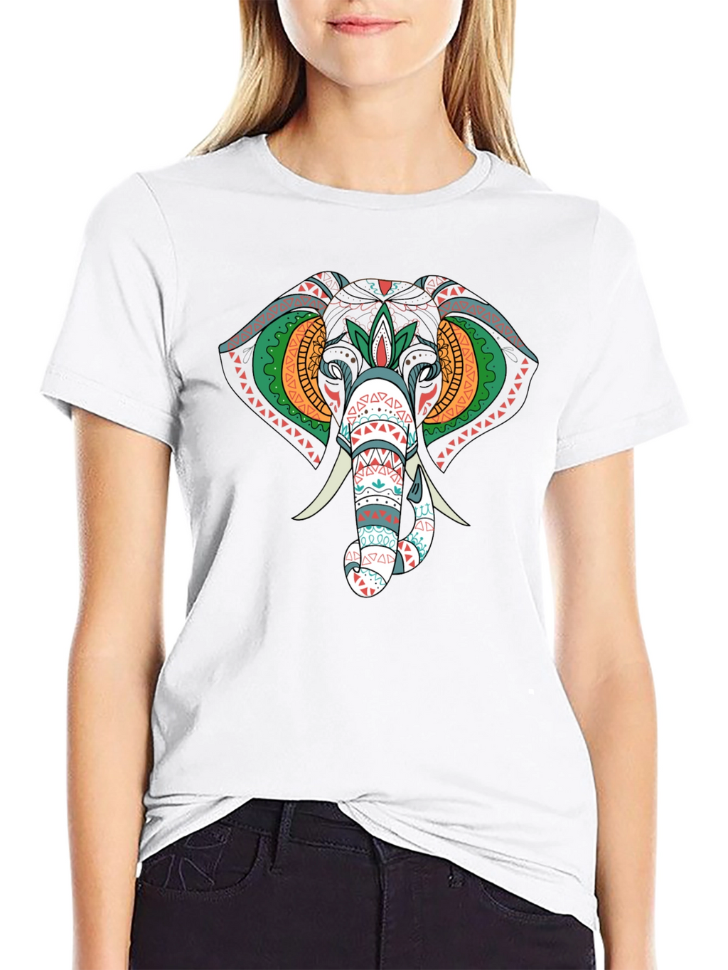 Elephant Graphic Black T-Shirt