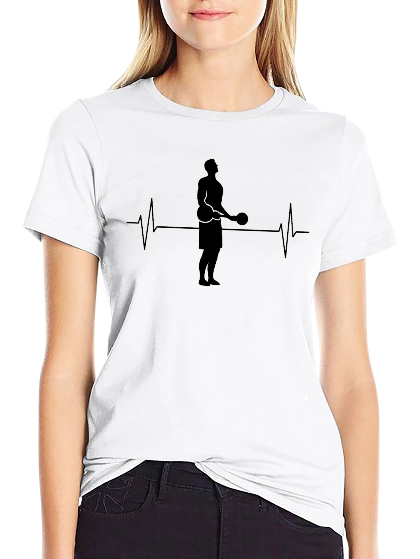 Weightlifter Heartbeat T-Shirt - Gym Lover Tee