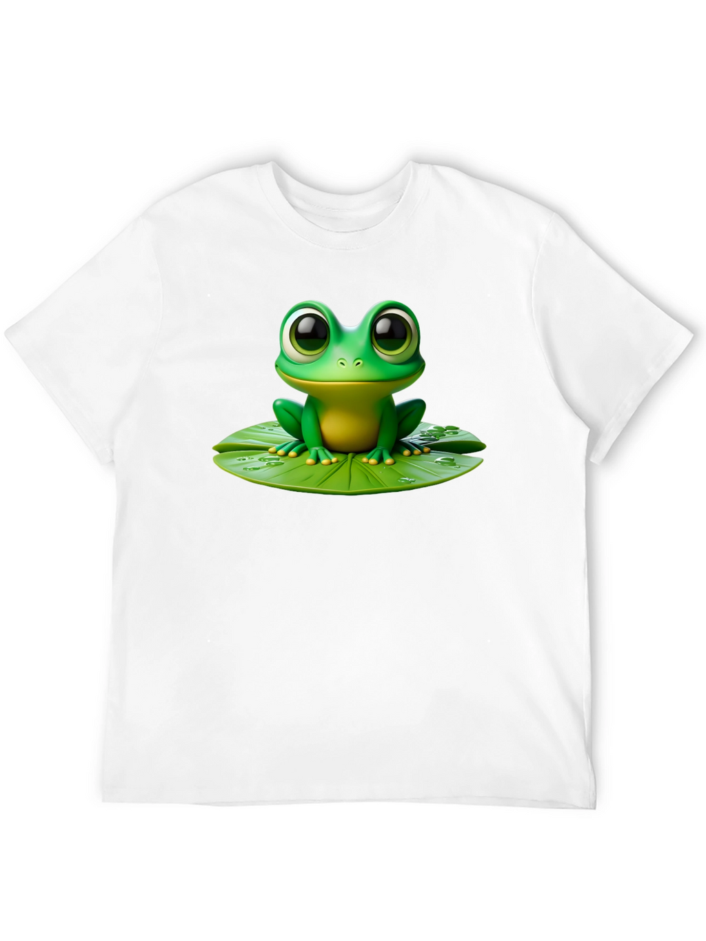 Frog on Lily Pad Graphic Tee - Black