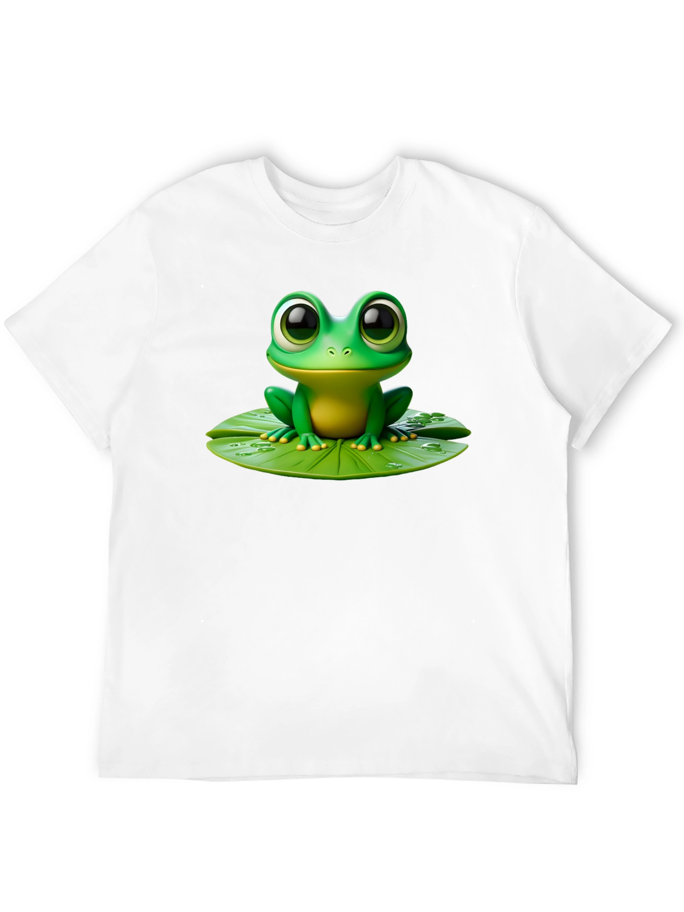 Frog on Lily Pad Graphic Tee - Black